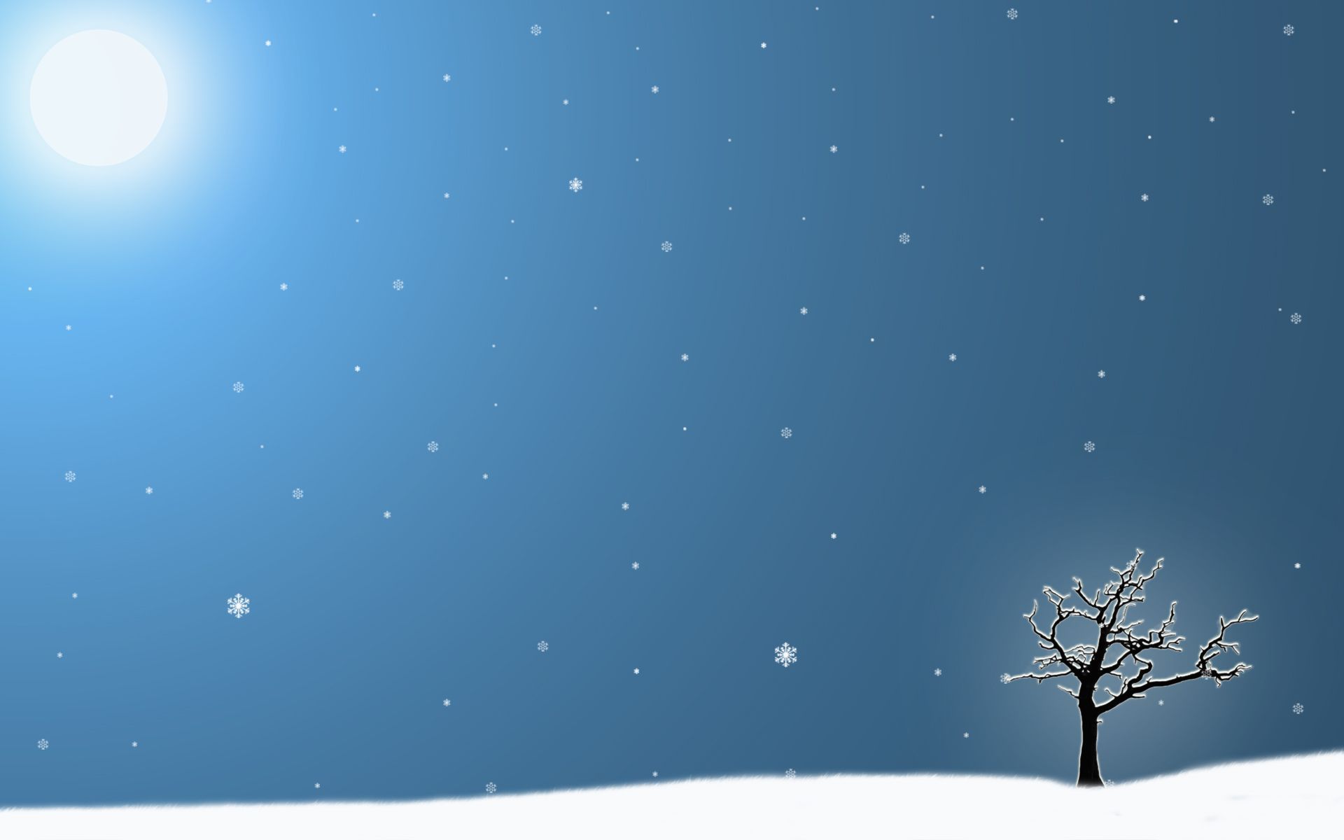 Albero innevato notte blu, 1920x1200 Full HD+ WUXGA, PC