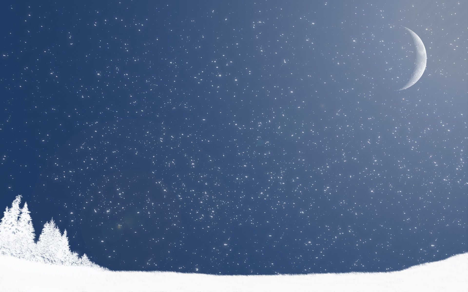 Notte invernale con luna e neve, 1920x1200 Full HD+ WUXGA, Laptop