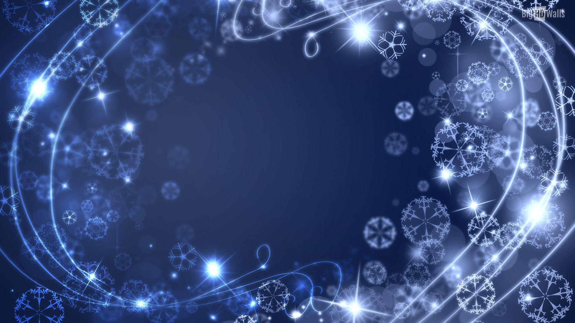 Fiocchi di neve astratti blu, 1920x1080 Full HD 1080p, PC