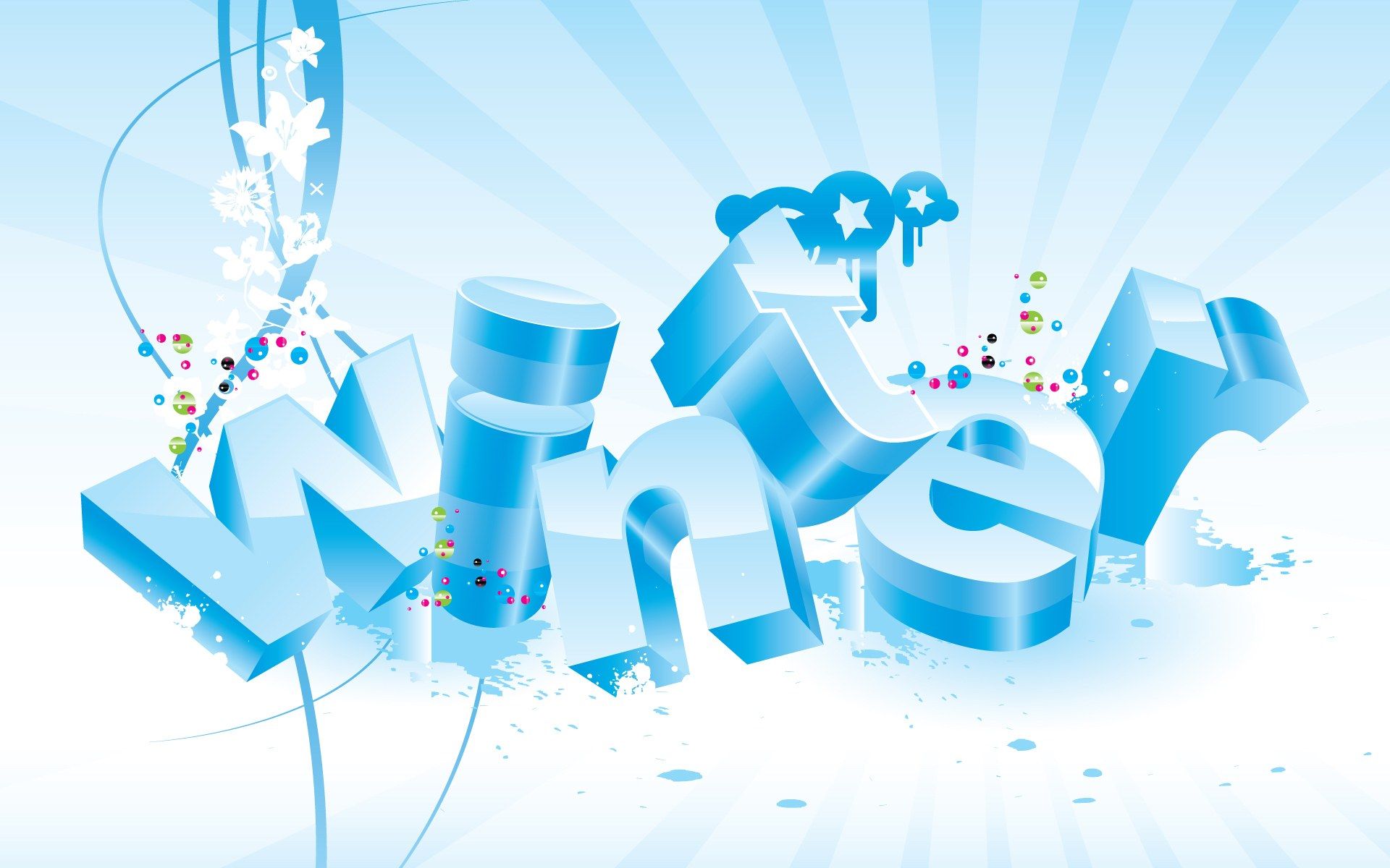 Testo 3D Winter astratto blu, 1920x1200 Full HD+ WUXGA, Laptop