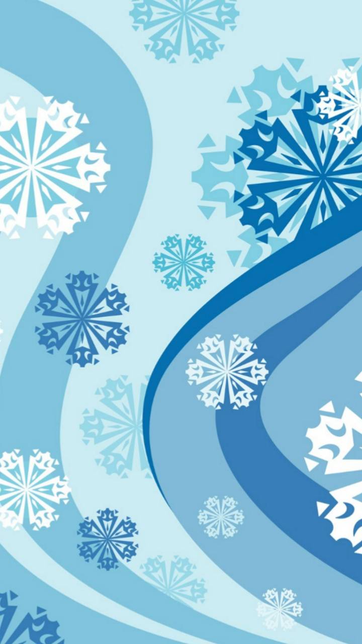 Fiocchi di neve blu astratti, 720x1280 Full HD Verticale, Realme