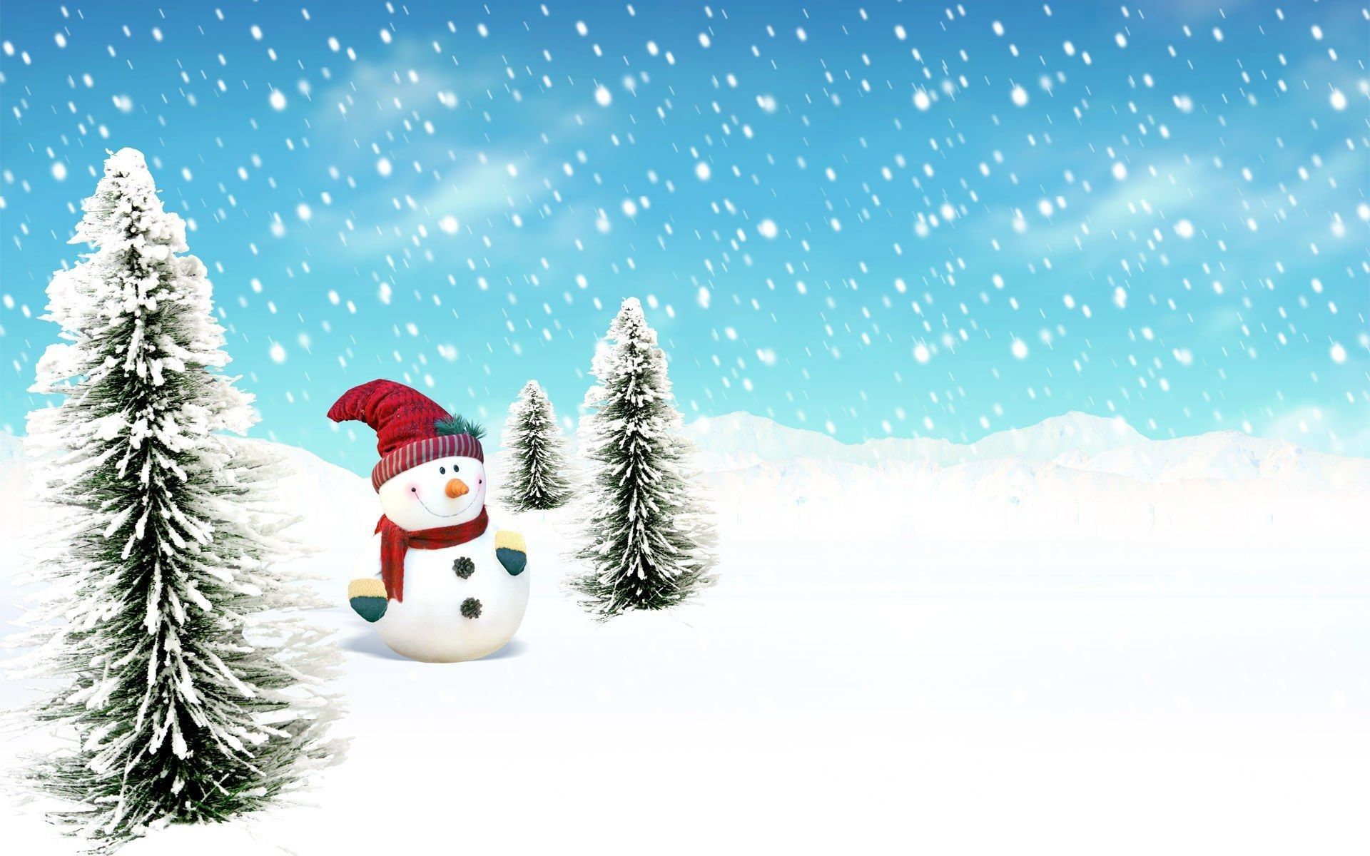 Pupazzo di neve cartone animato, 1920x1200 WUXGA, PC Desktop