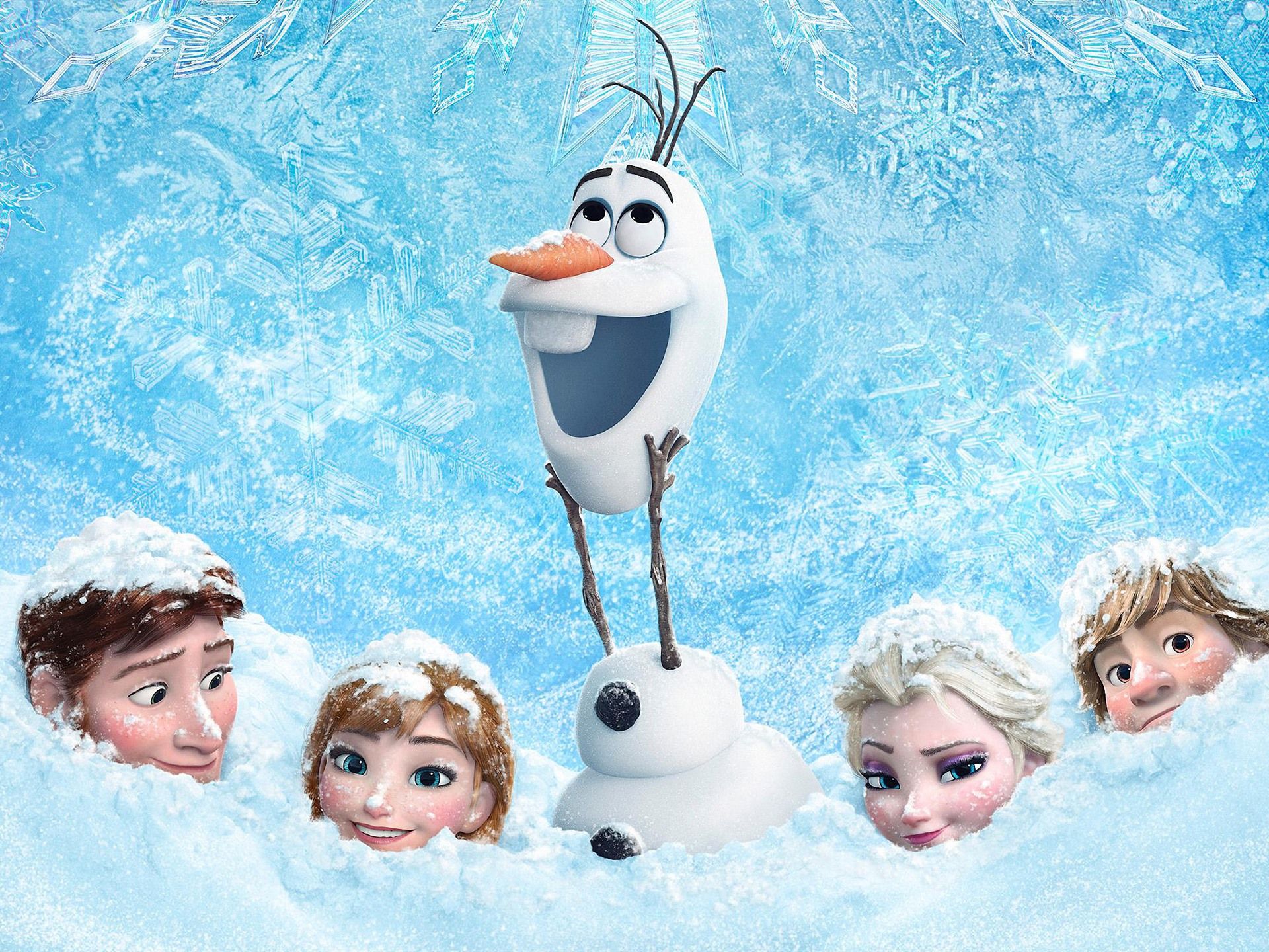 Olaf e personaggi Frozen nella neve, 1920x1440 Full HD+ WUXGA, Laptop