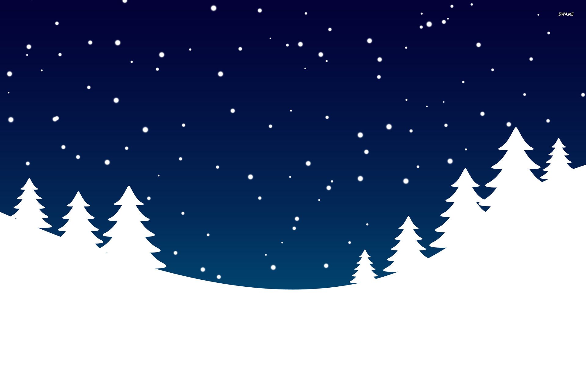 Pini innevati notte blu, 1920x1200 WUXGA, Laptop