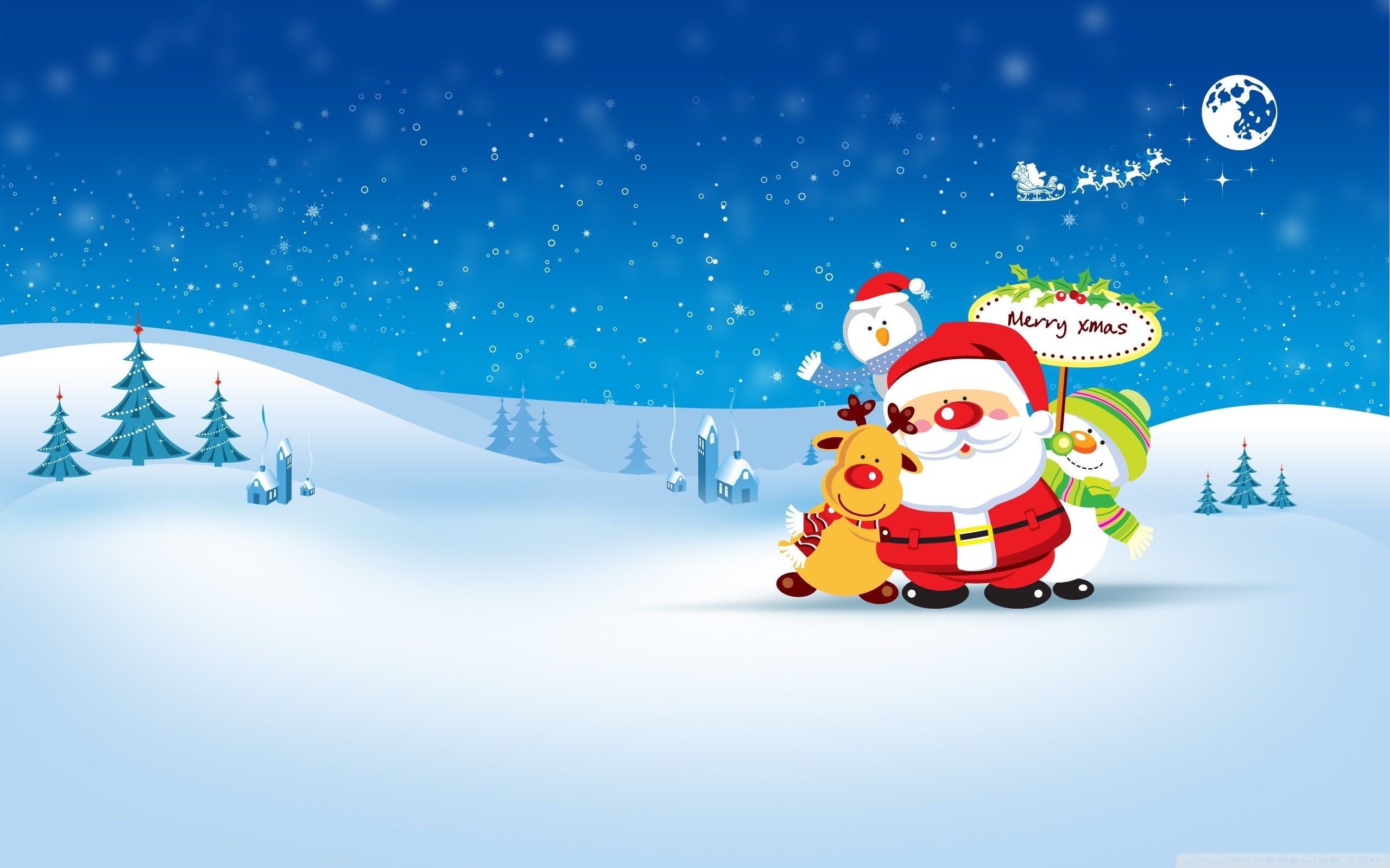 Babbo Natale renna cartone animato, 2560x1600 2K, MacBook Pro