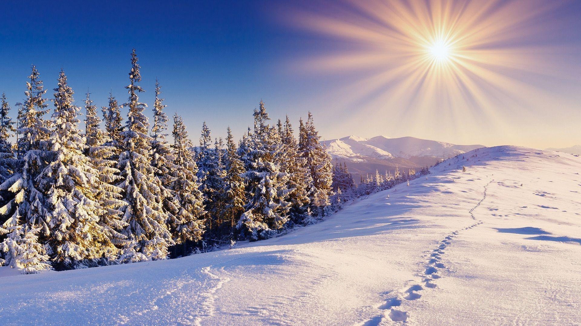 Paesaggio invernale montano innevato, 1920x1080 Full HD 1080p, Monitor Gaming