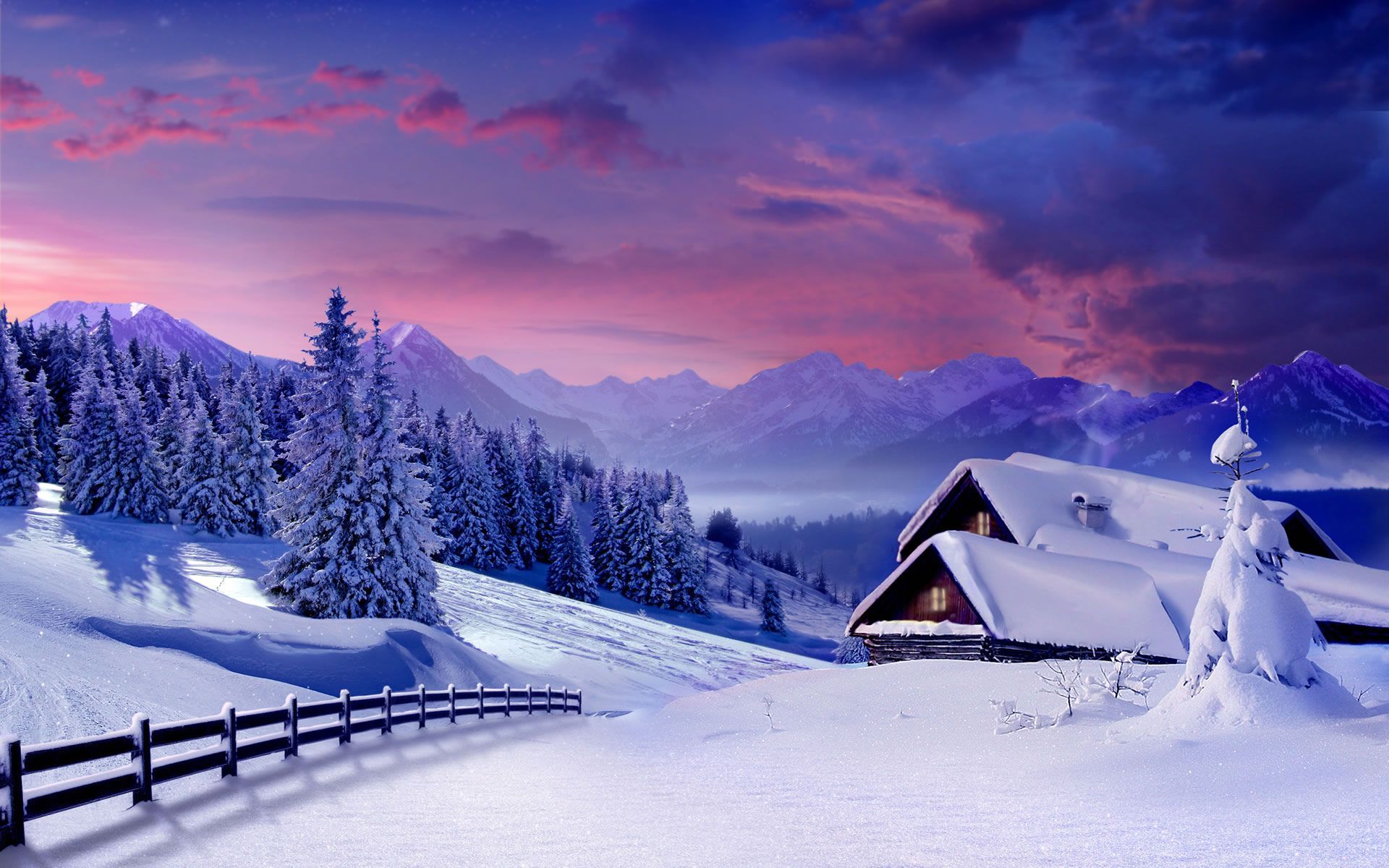Paesaggio invernale montano innevato, 1920x1200 Full HD+ WUXGA, Laptop
