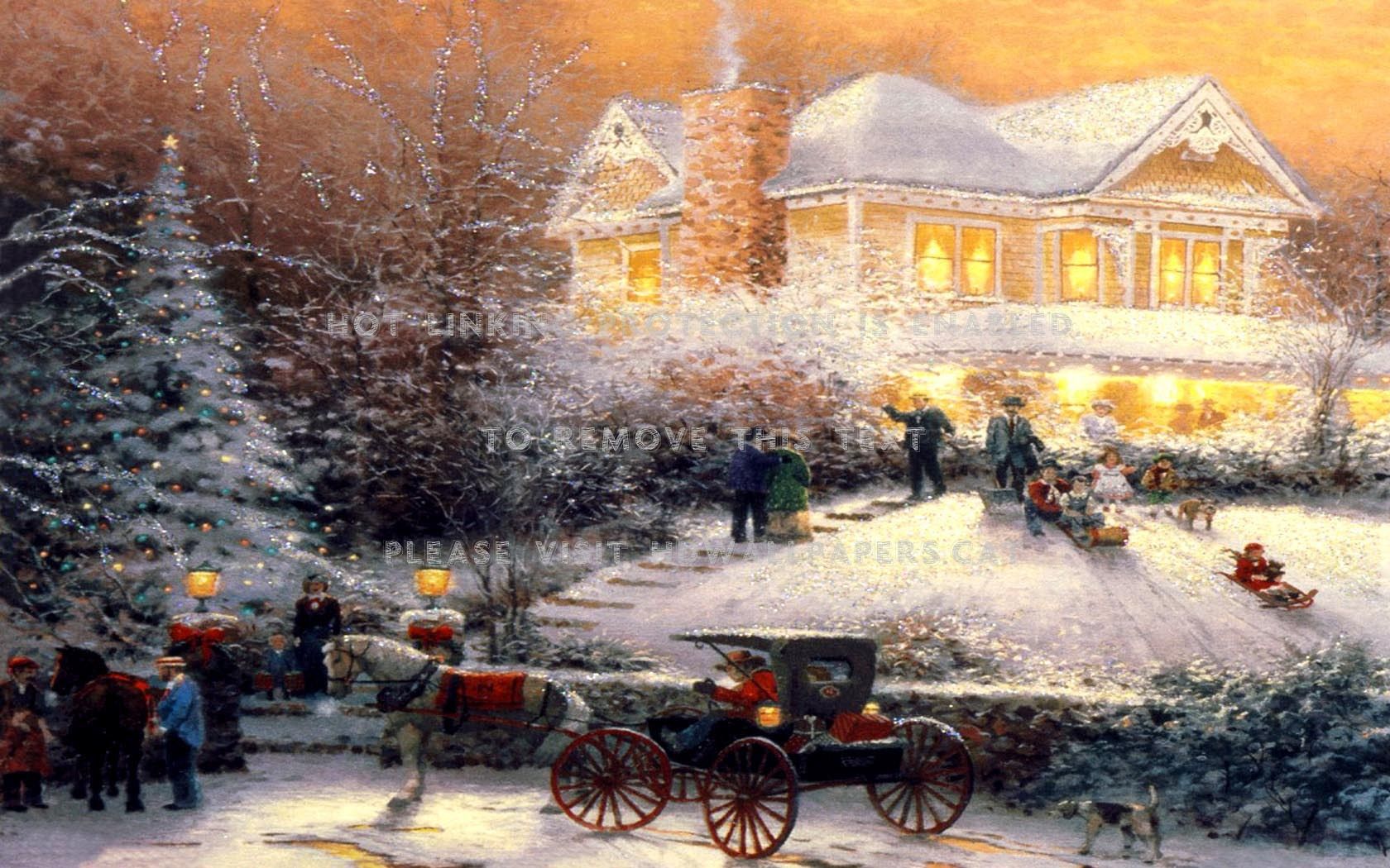 Casa vittoriana innevata natalizia, 1680x1050 900p, Desktop