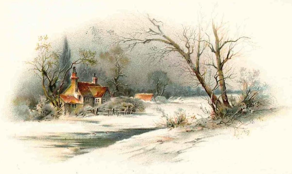 Cottage vittoriano innevato, 1202x716 HD, Laptop