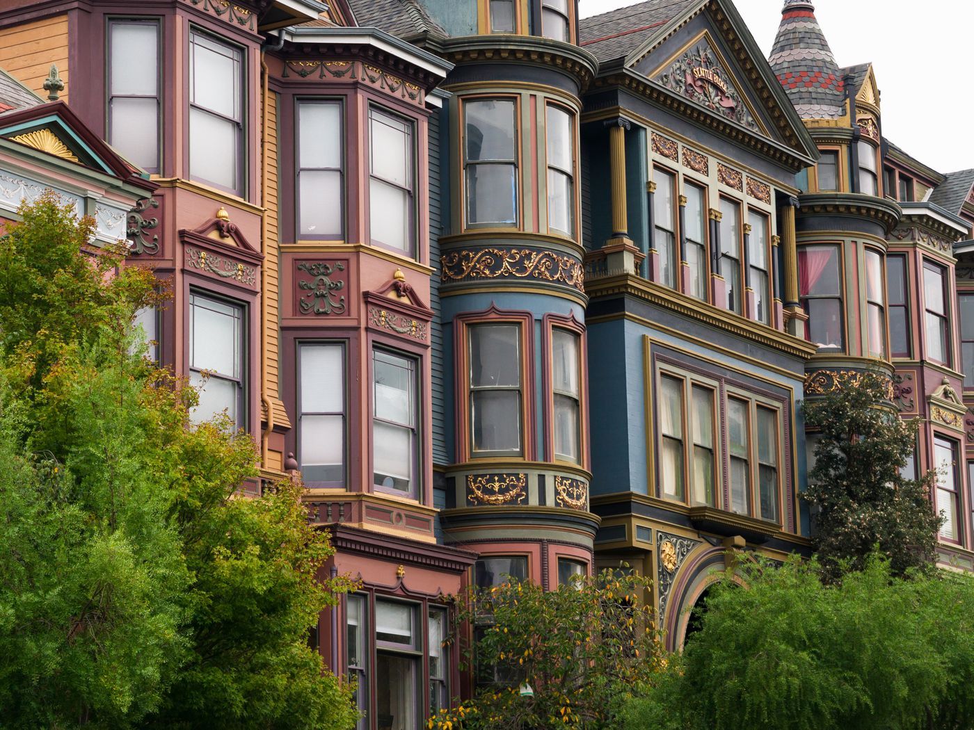 Case vittoriane colorate San Francisco, 1400x1050 HD, Desktop
