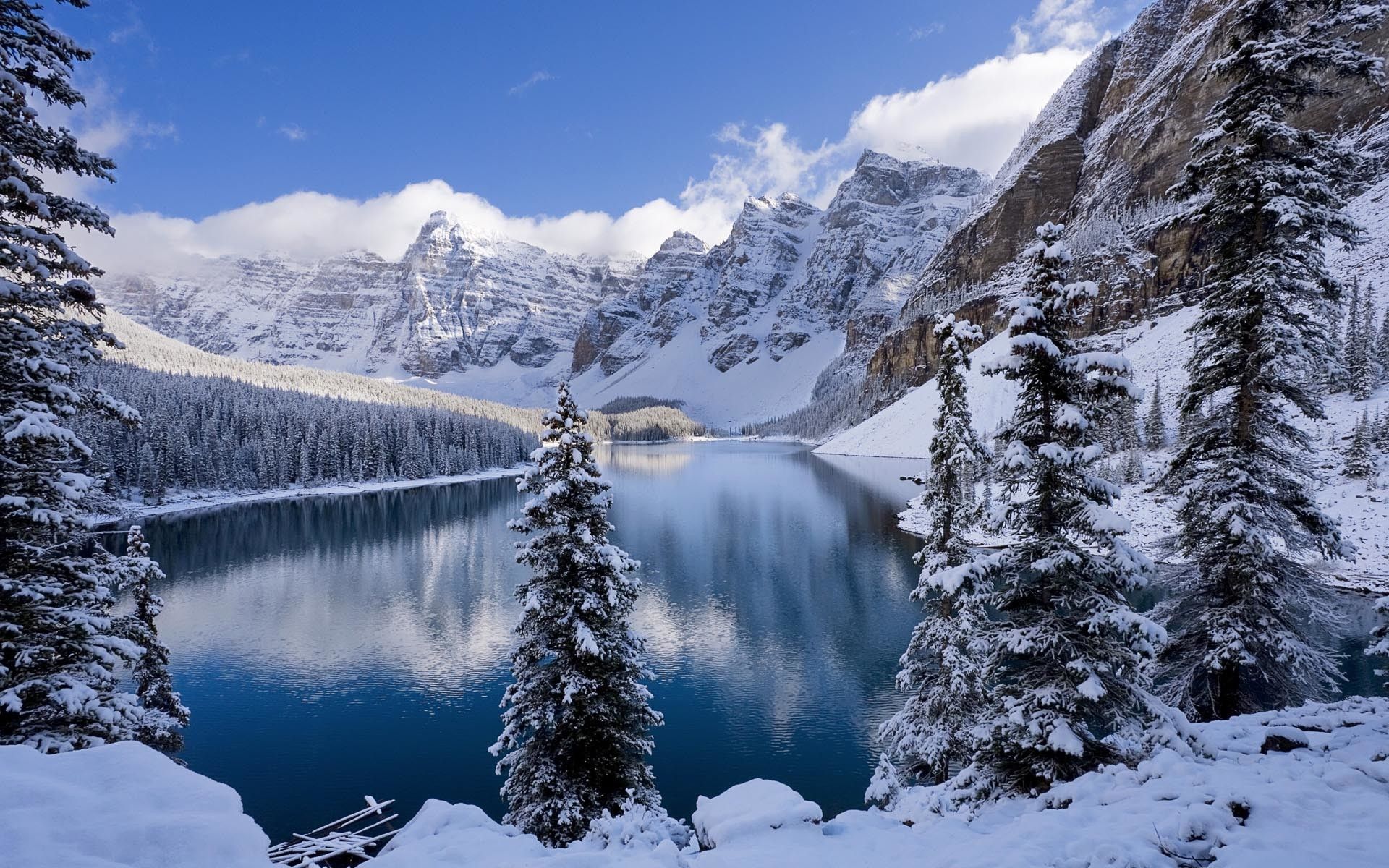 Lago innevato tra montagne, 1920x1200 Full HD+ WUXGA, PC