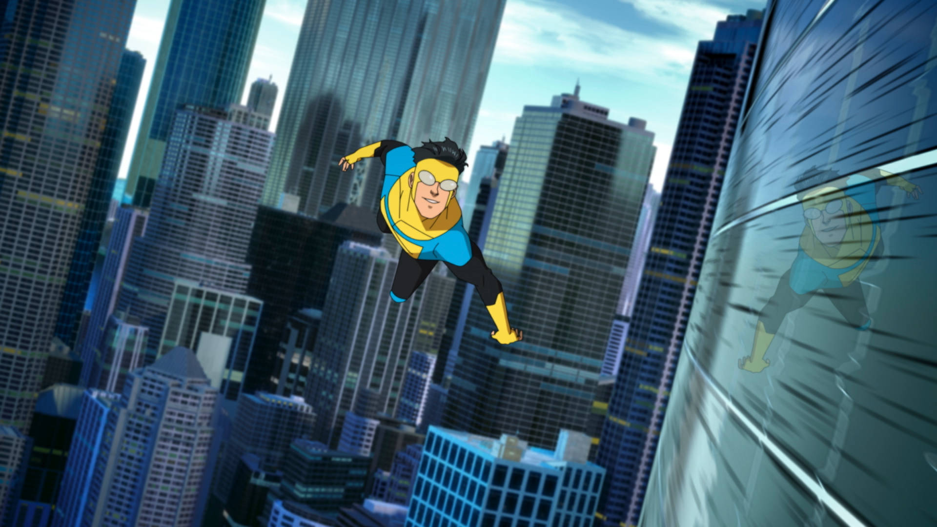 Invincible in volo città, 1920x1080 Full HD 1080p, PC
