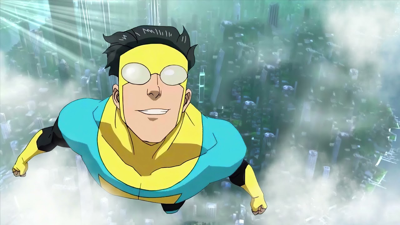 Invincible Mark Grayson volo città, 1280x720 720p, PC