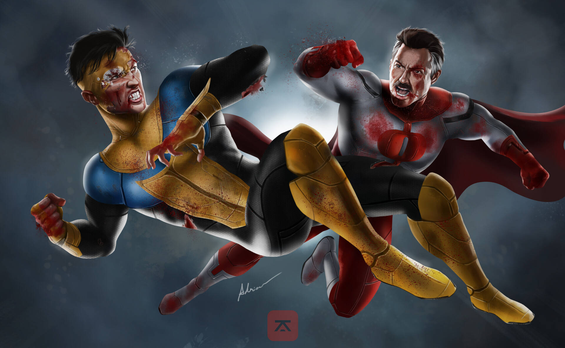 Invincible e Omni-Man in battaglia, 1920x1184 Full HD 1080p, Laptop