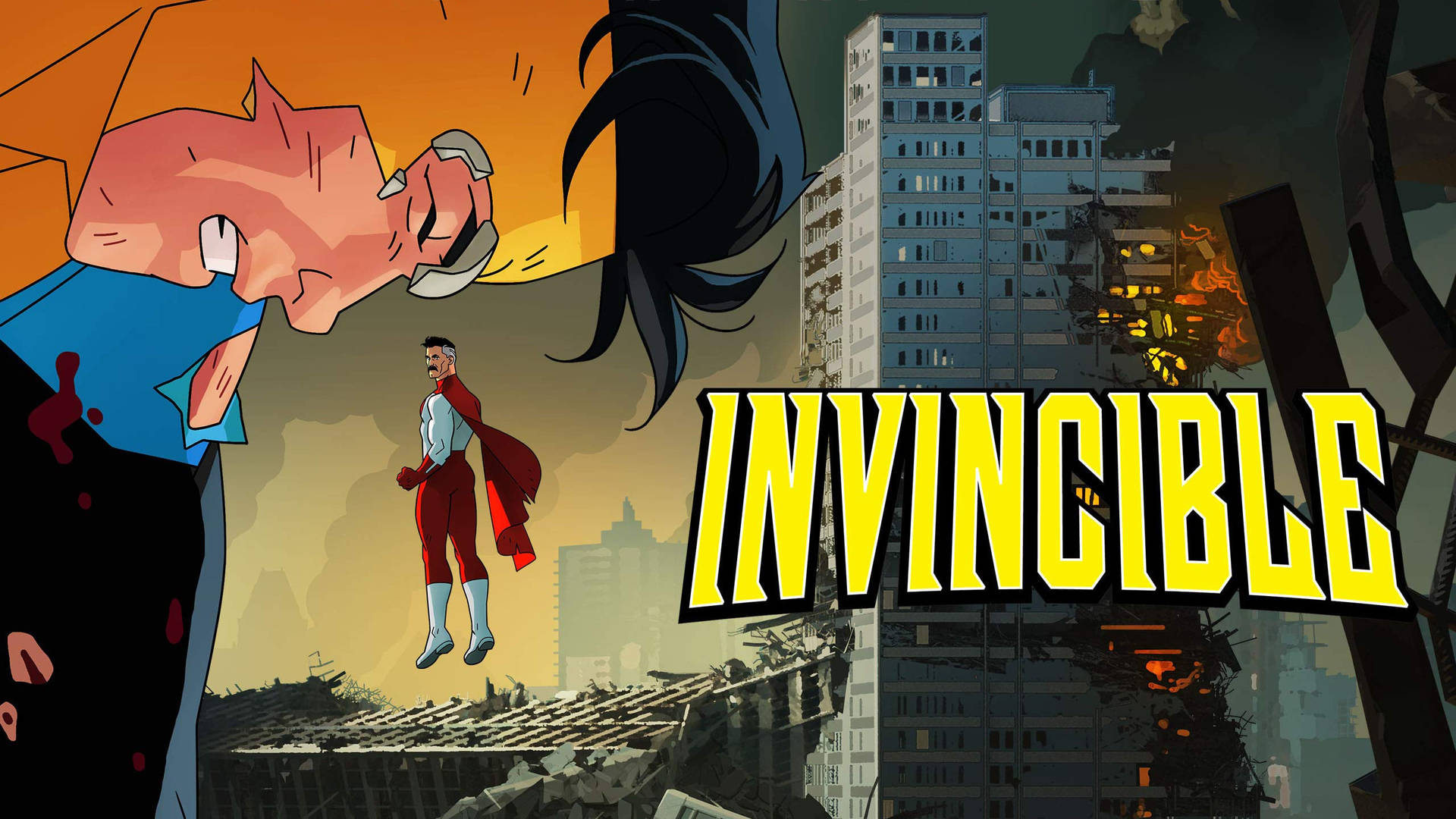 Invincible personaggio città distrutta, 1920x1080 Full HD 1080p, Desktop