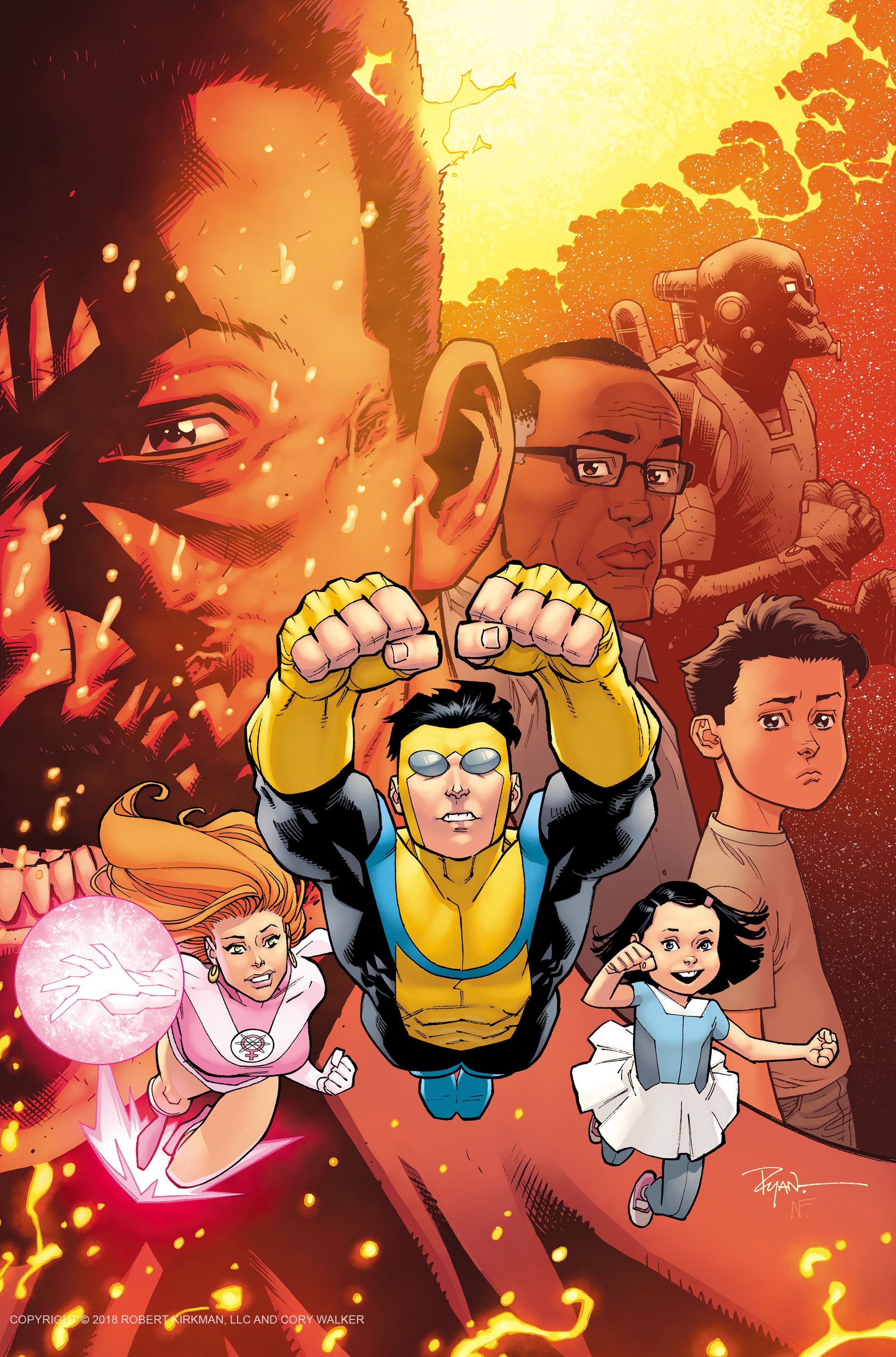 Invincible personaggi fumetto Marvel-style, 1981x3000 Verticale, Mobile