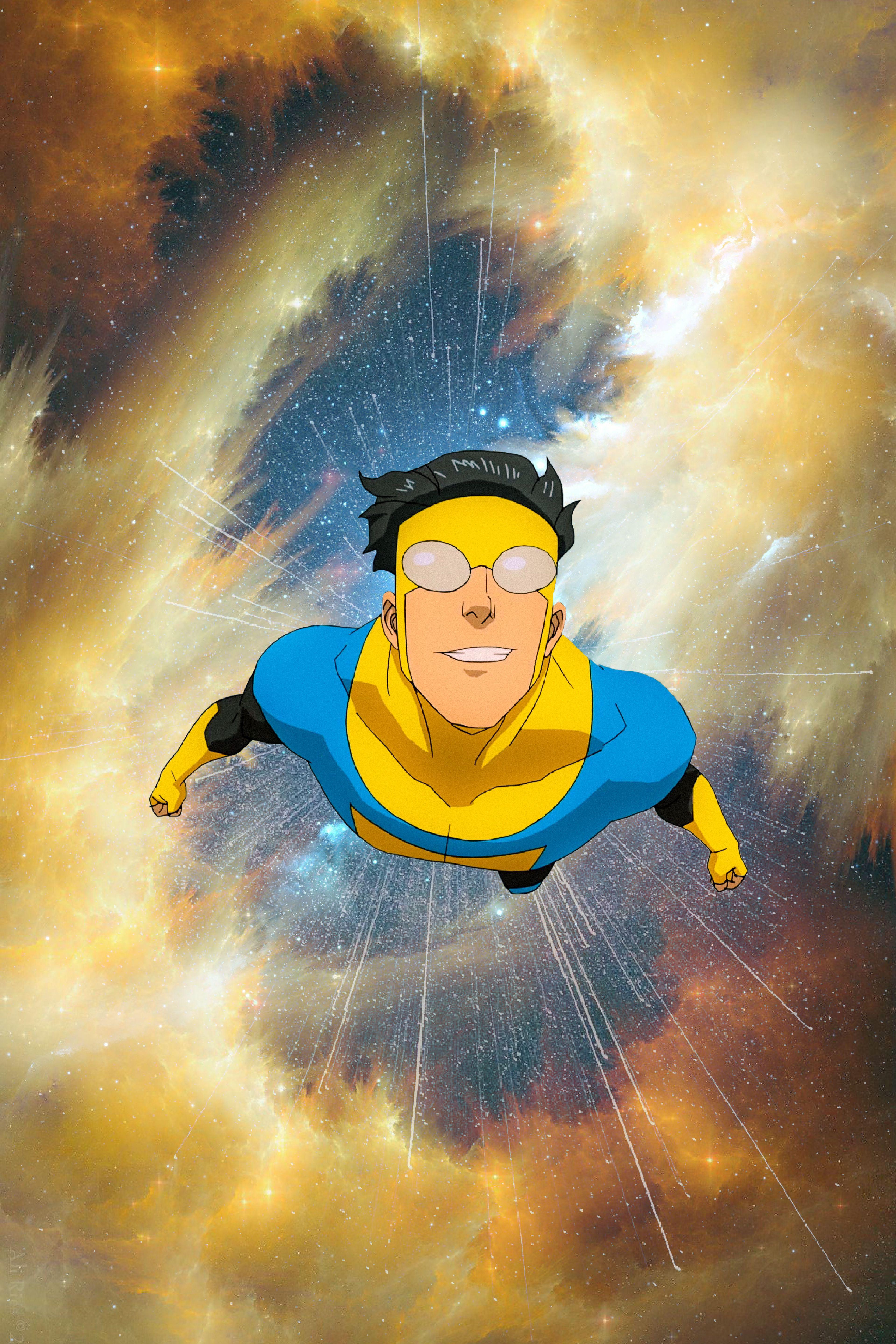 Invincible personaggio in volo spaziale, 3839x5755 Full HD Verticale, Smartphone