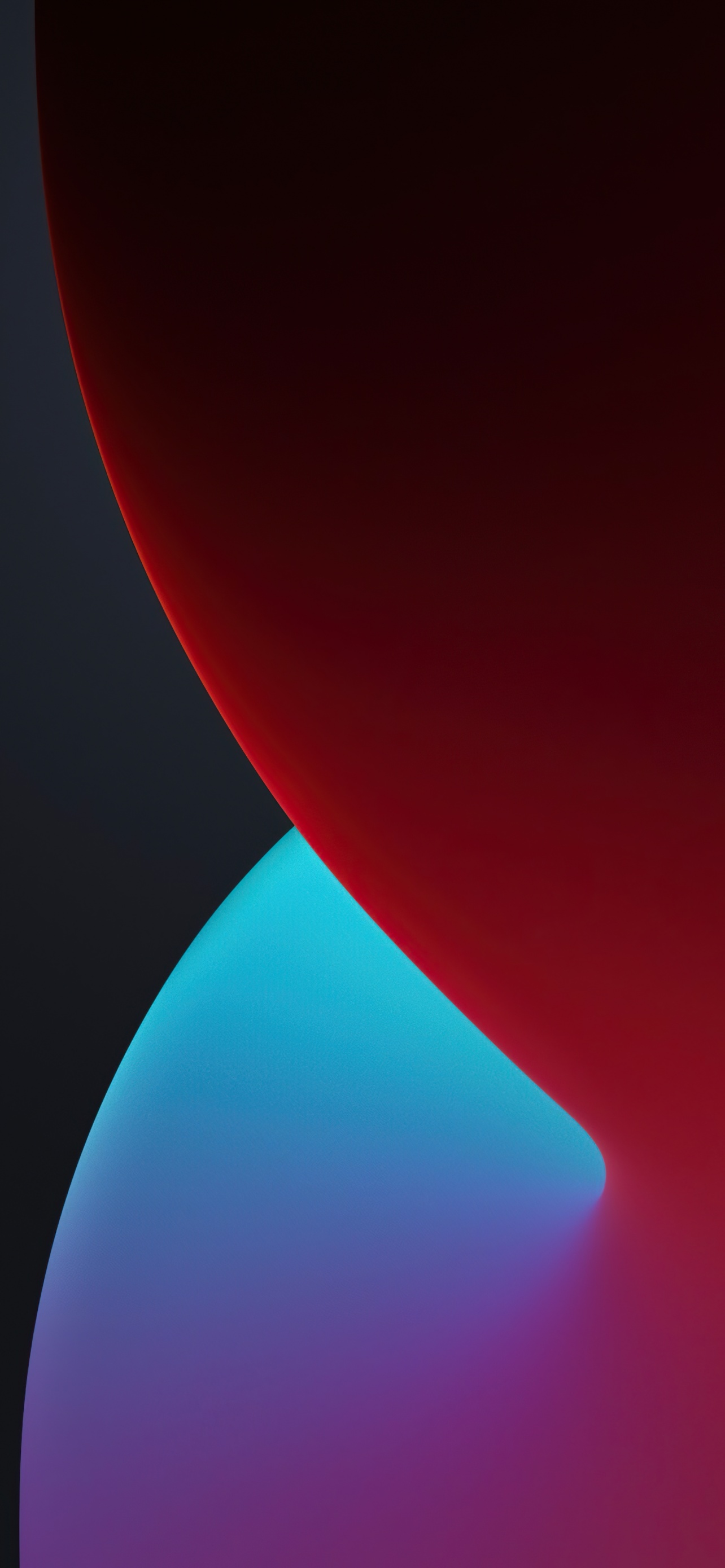 Sfere astratte iOS su nero, 1242x2688 Full HD Verticale, Smartphone