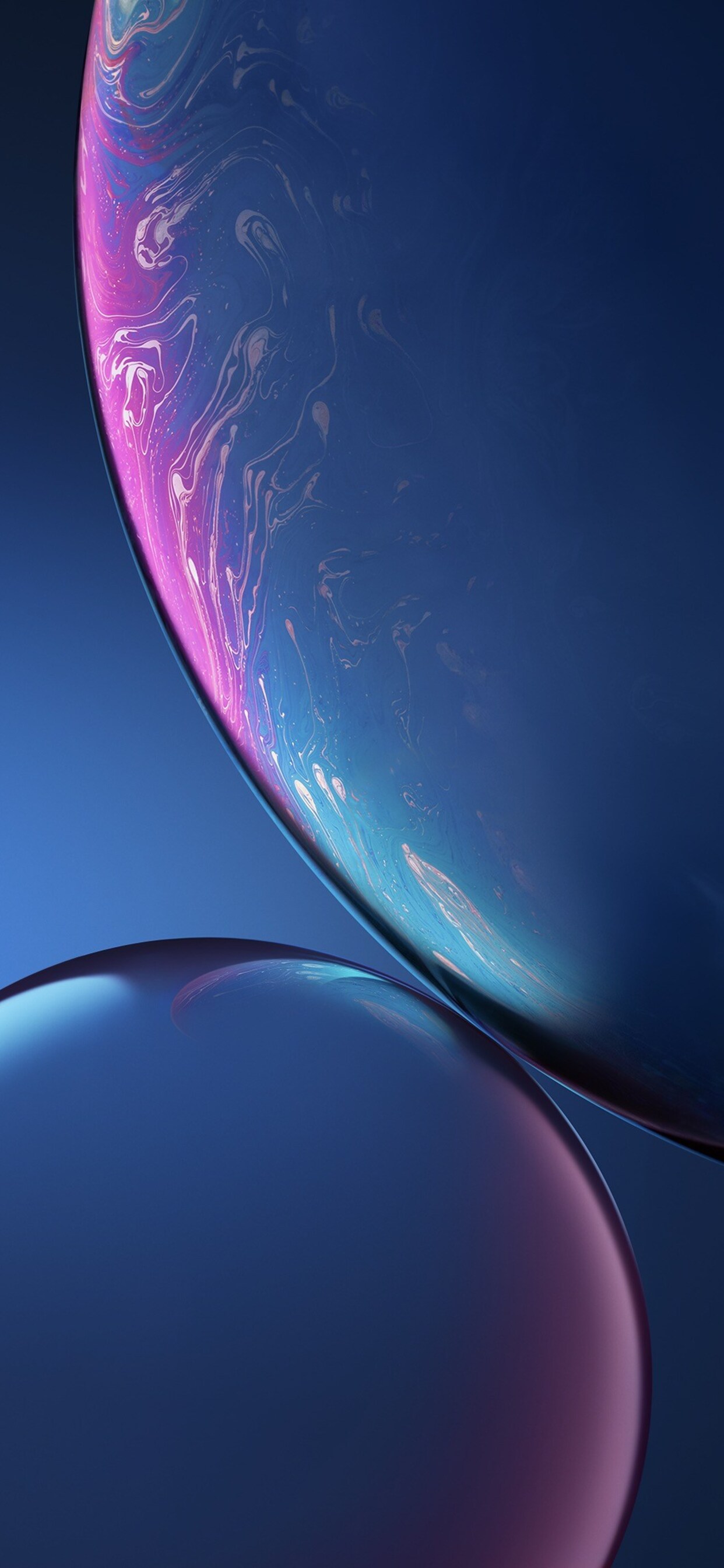 Bolle astratte blu viola, 1242x2688 Verticale, Mobile