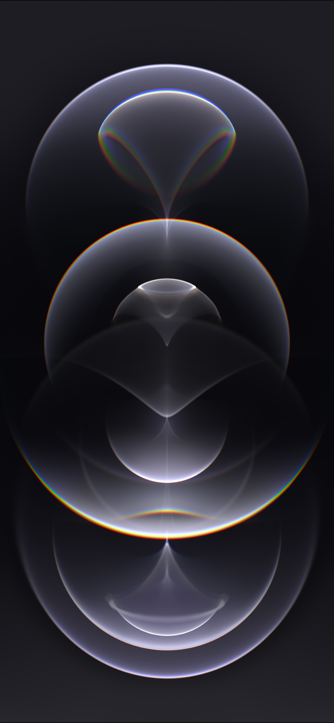 Sfere astratte rosso e blu, 1284x2778 Verticale, Telefono