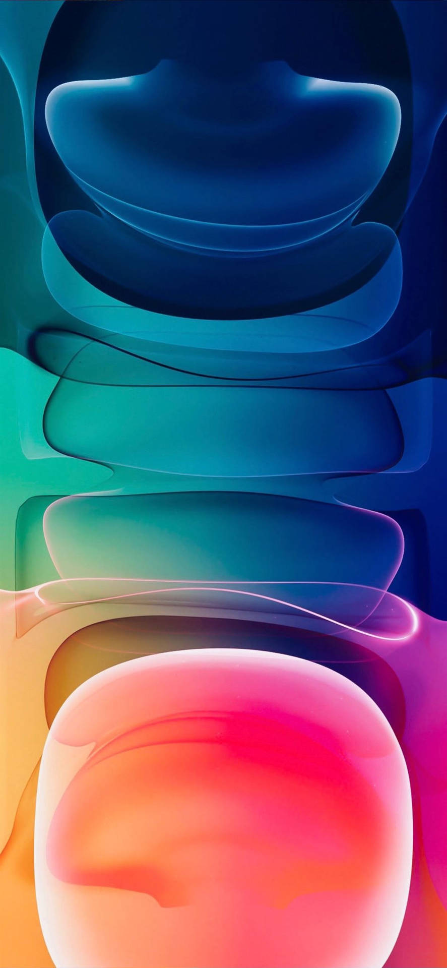 Forme astratte colorate sfumate, 887x1920 Verticale, Android