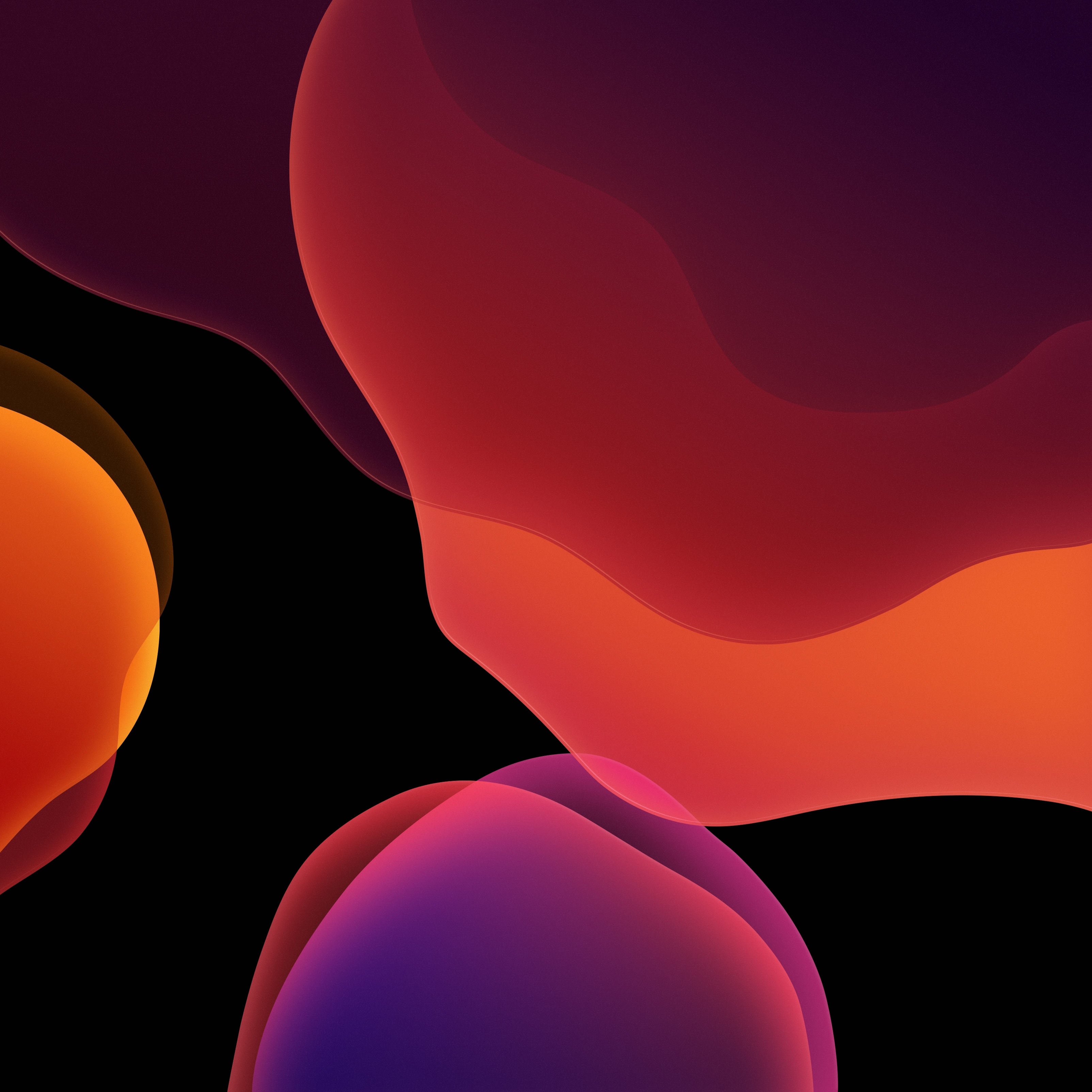 Forme fluide astratte arancio viola, 3208x3208 2K+, Desktop