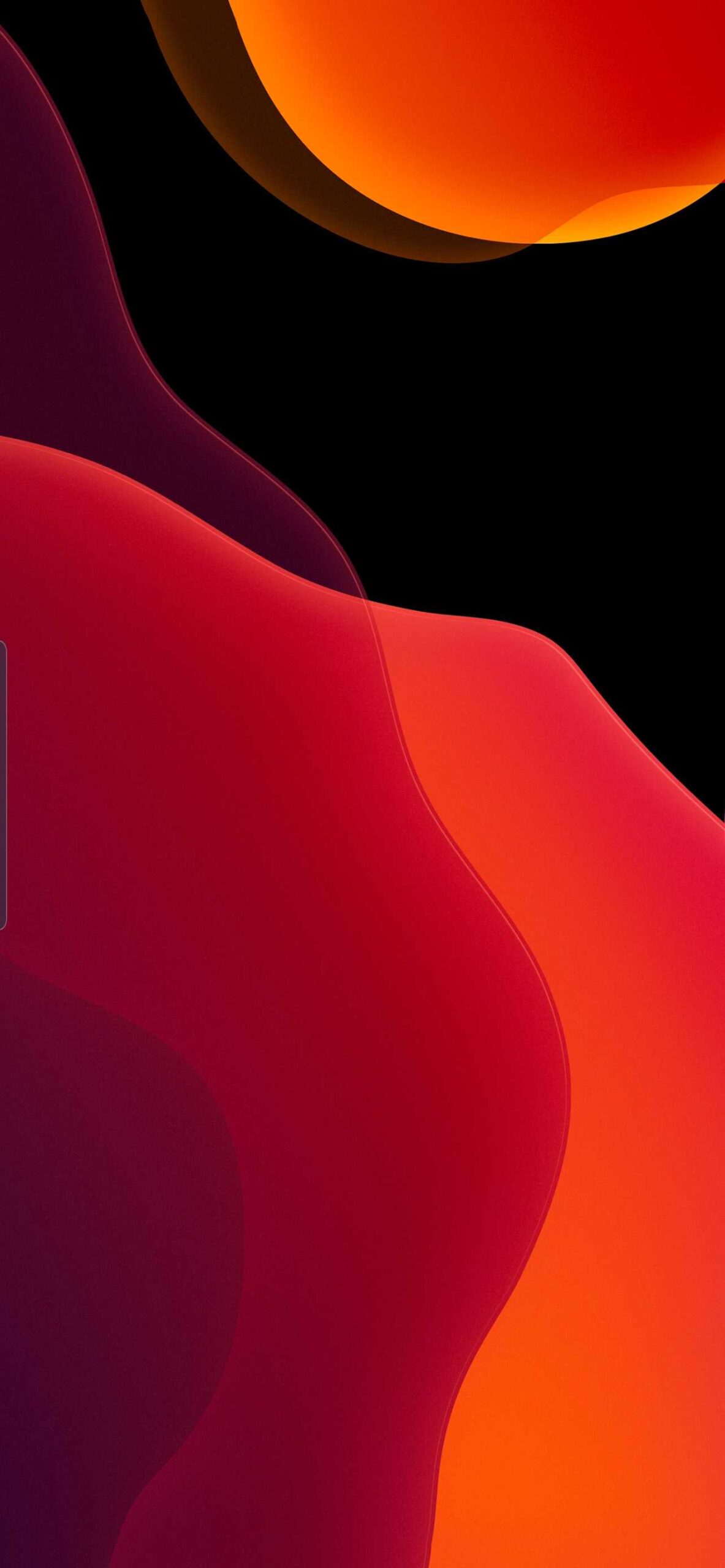 Sfondo astratto iOS 13 arancione, 1183x2560 Full HD Verticale, Smartphone