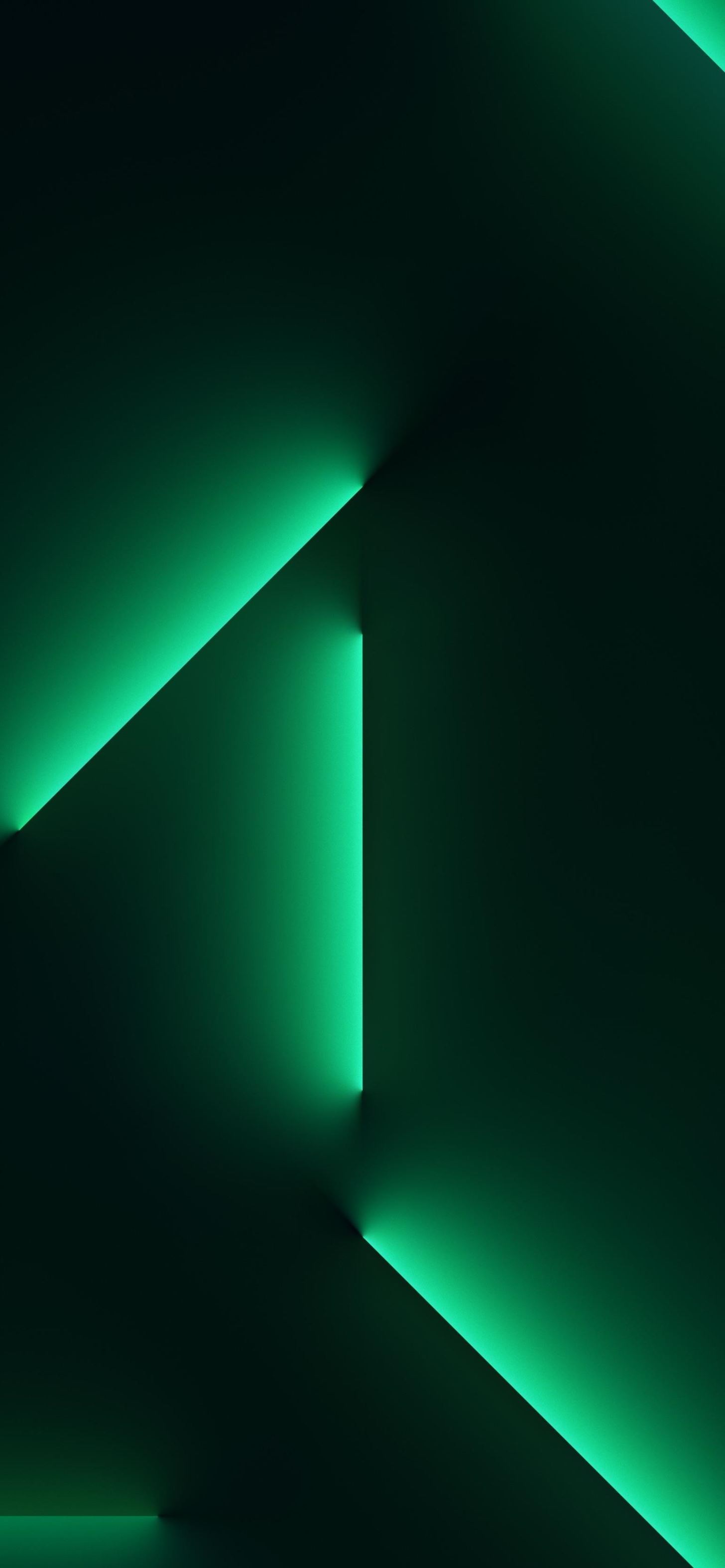 Luci verdi astratte geometriche, 1456x3148 Verticale, OnePlus