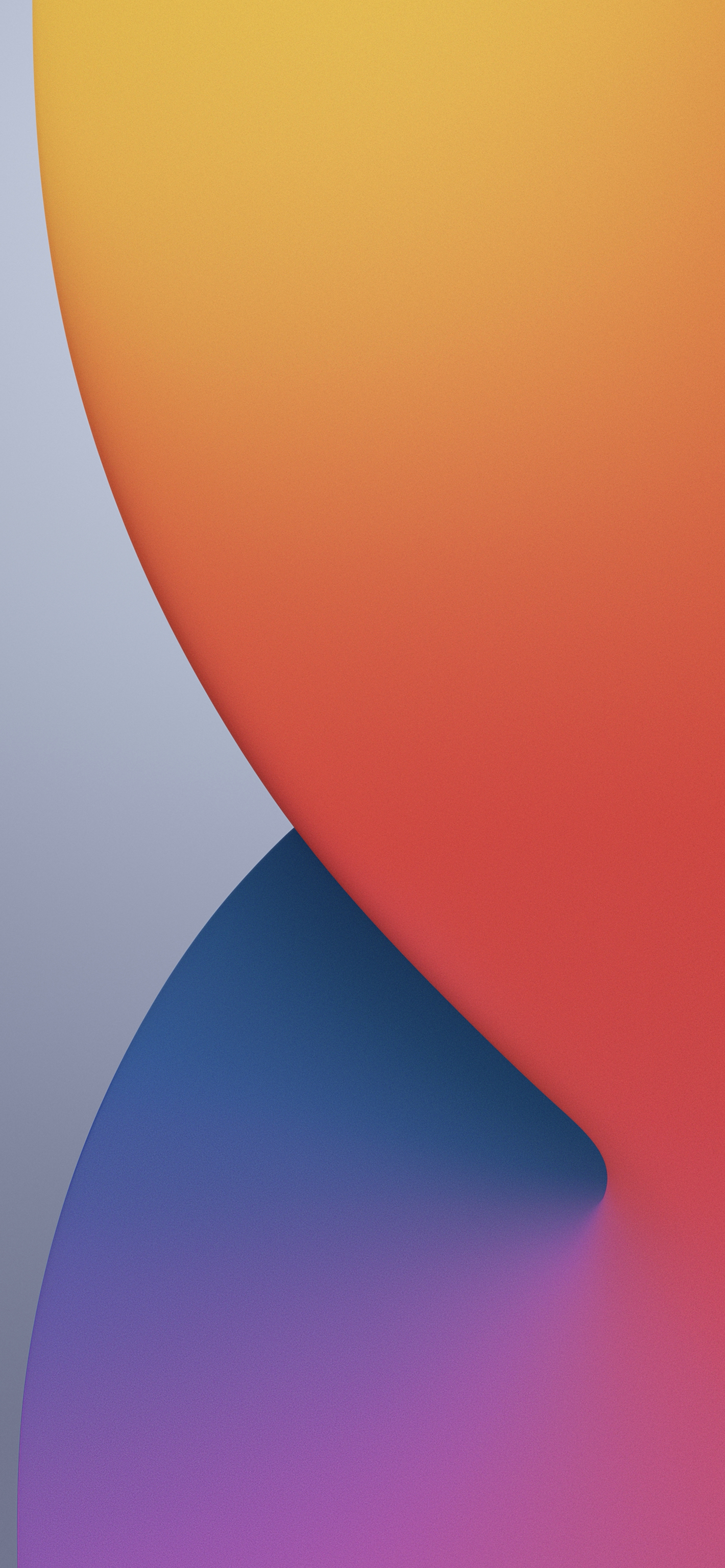 Sfondo astratto curve colorate iOS, 1420x3073 Full HD Verticale, Smartphone