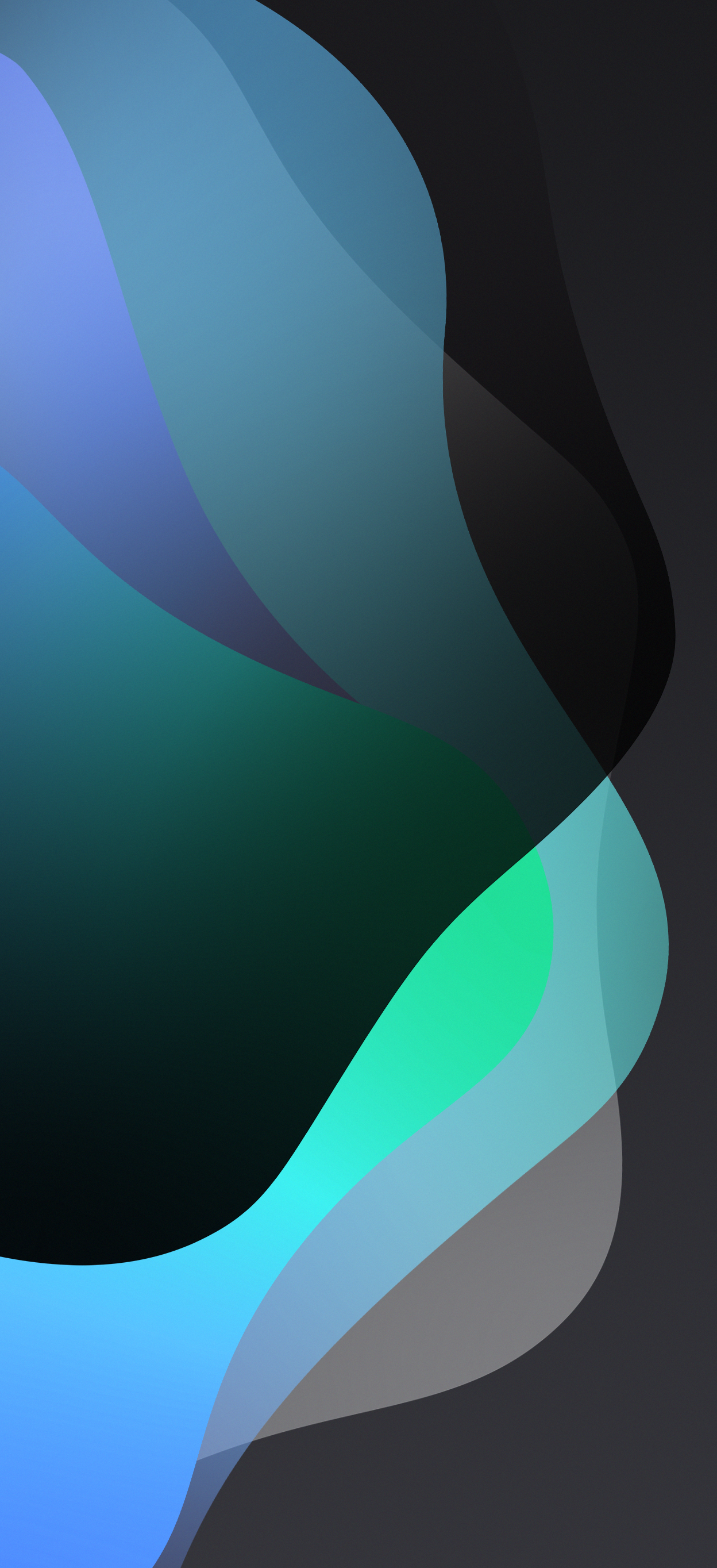 Onde astratte blu verde, 1248x2728 Verticale, Android