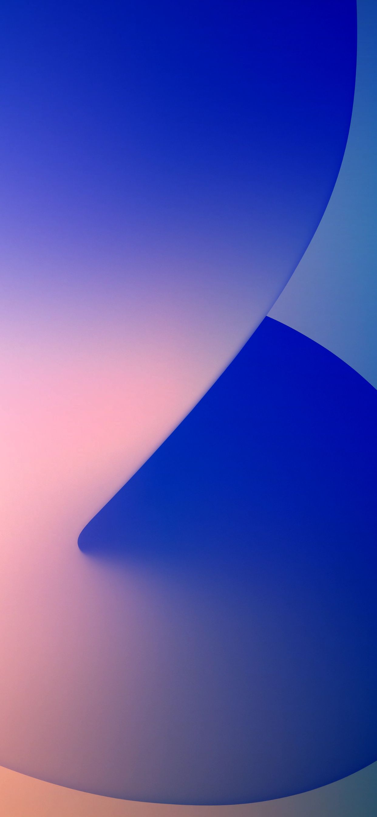 Forme astratte curve blu rosa, 1242x2688 Full HD Verticale, Smartphone