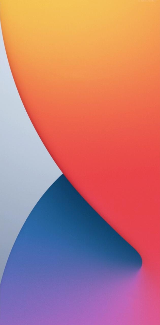 Sfondo astratto forme curve iOS, 630x1280 Verticale, Mobile