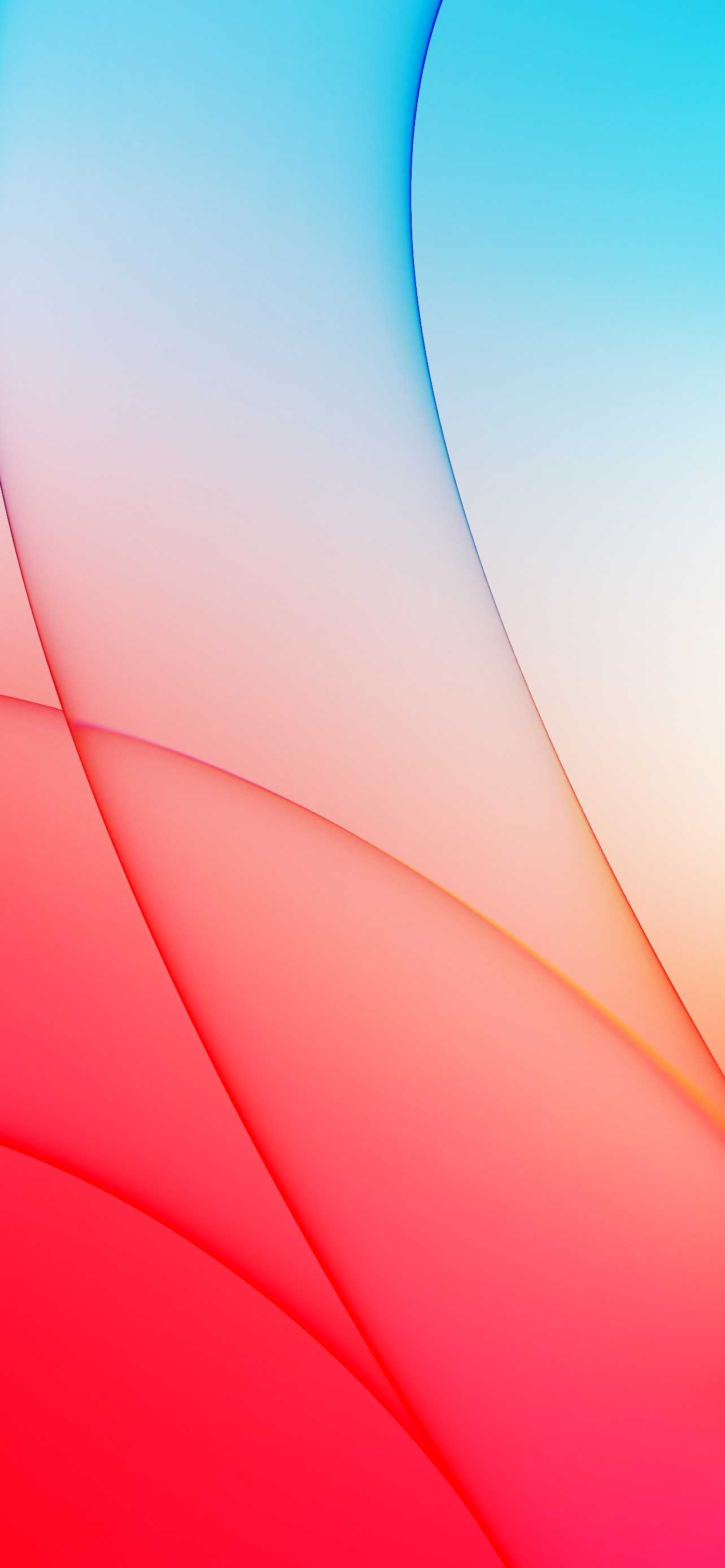 Onde astratte rosso e blu, 1284x2778 Verticale, Telefono