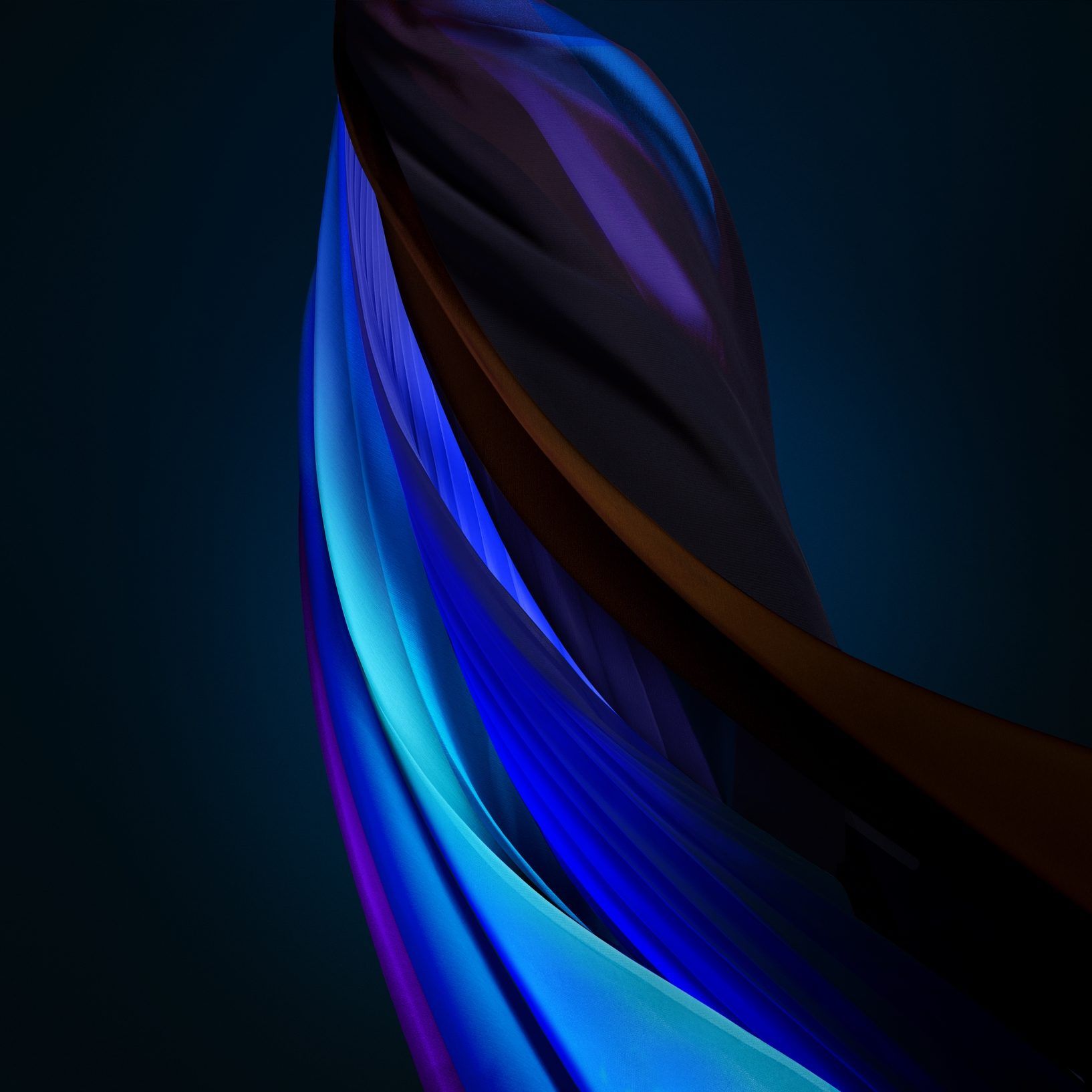 Onda astratta blu scura, 1634x1634 HD, PC