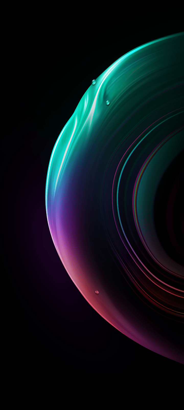 Sfera astratta verde e viola, 720x1600 Full HD Verticale, Realme