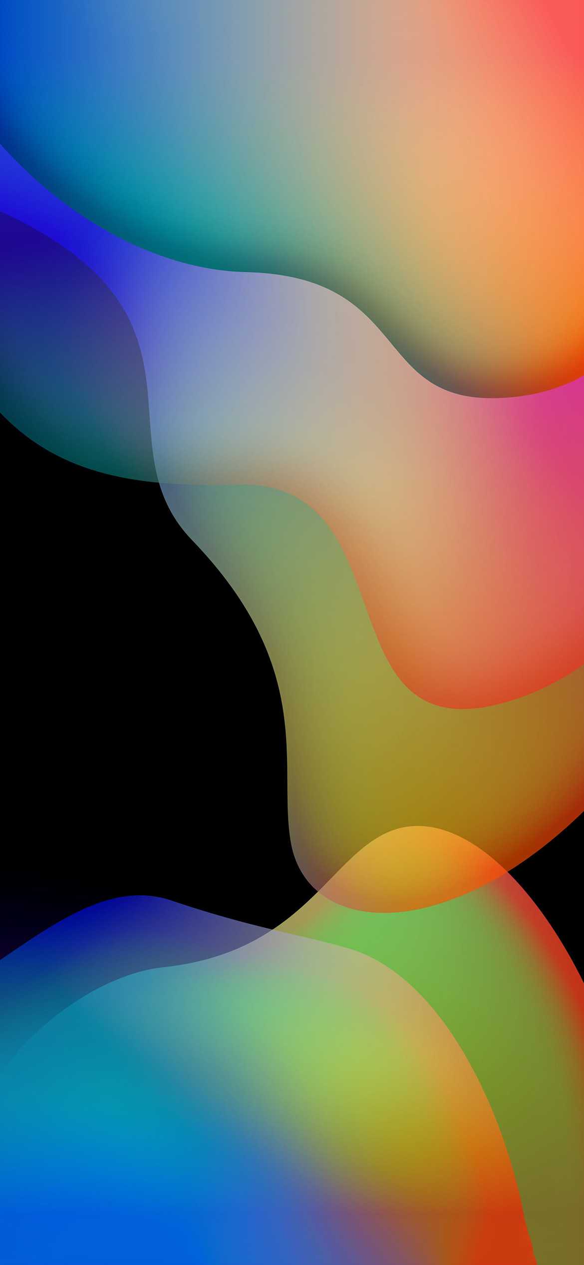 Onde astratte colorate sfumate, 1170x2532 Full HD Verticale, iPhone
