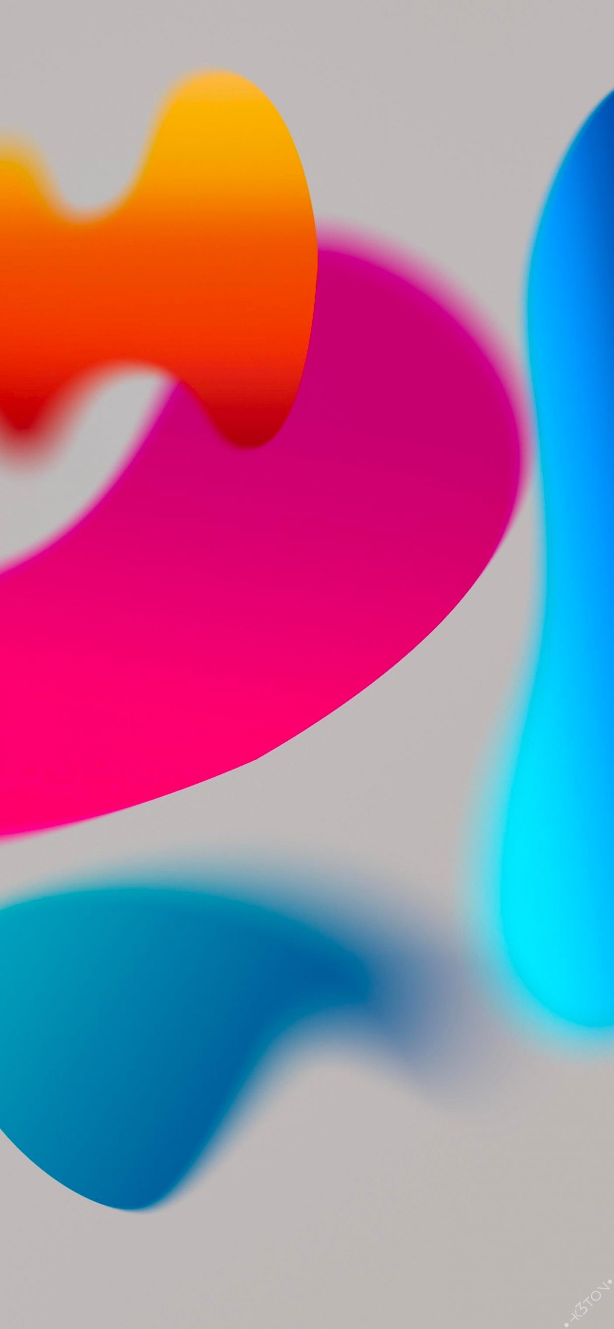 Forme astratte sfumate colorate, 1240x2685 Full HD Verticale, Smartphone