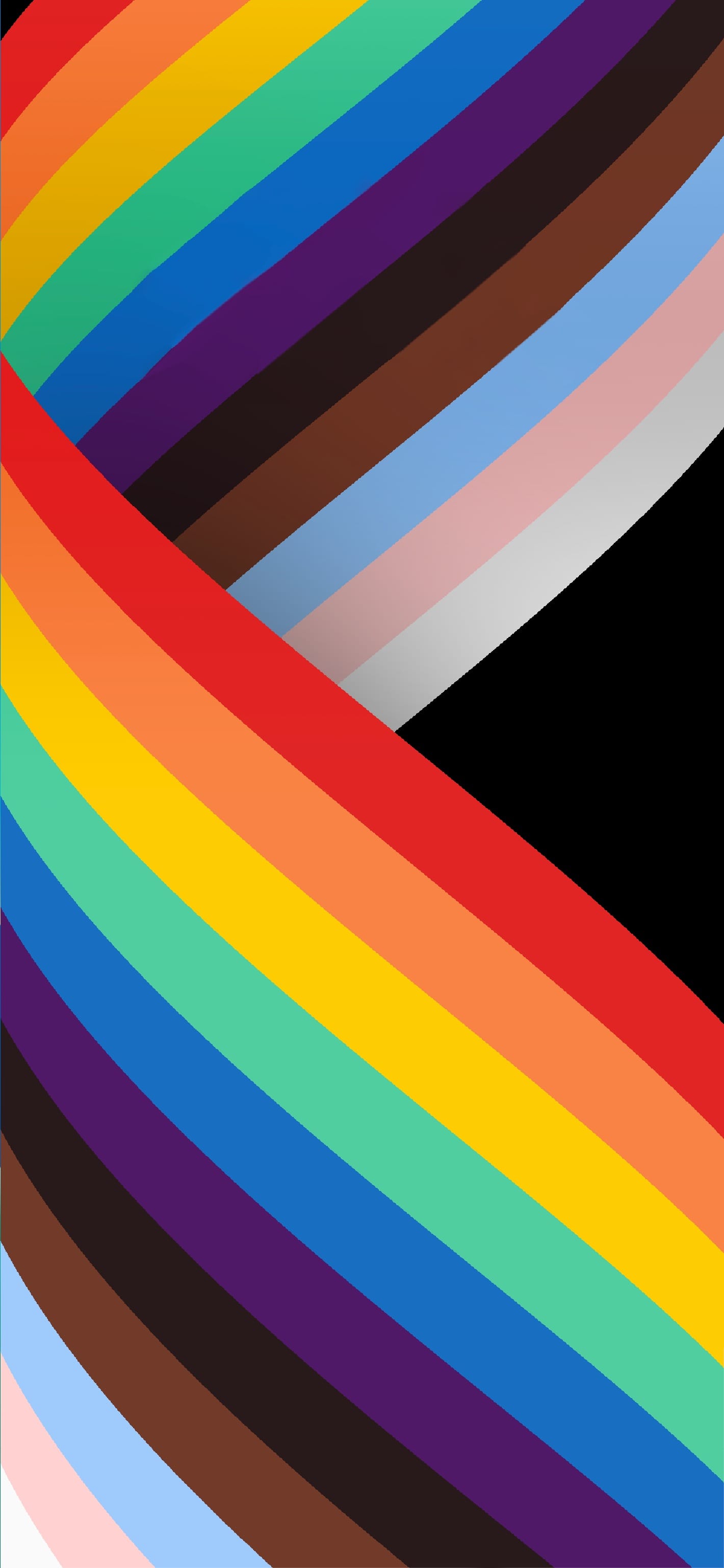 Onde arcobaleno colorate astratte, 1420x3073 Full HD Verticale, iPhone