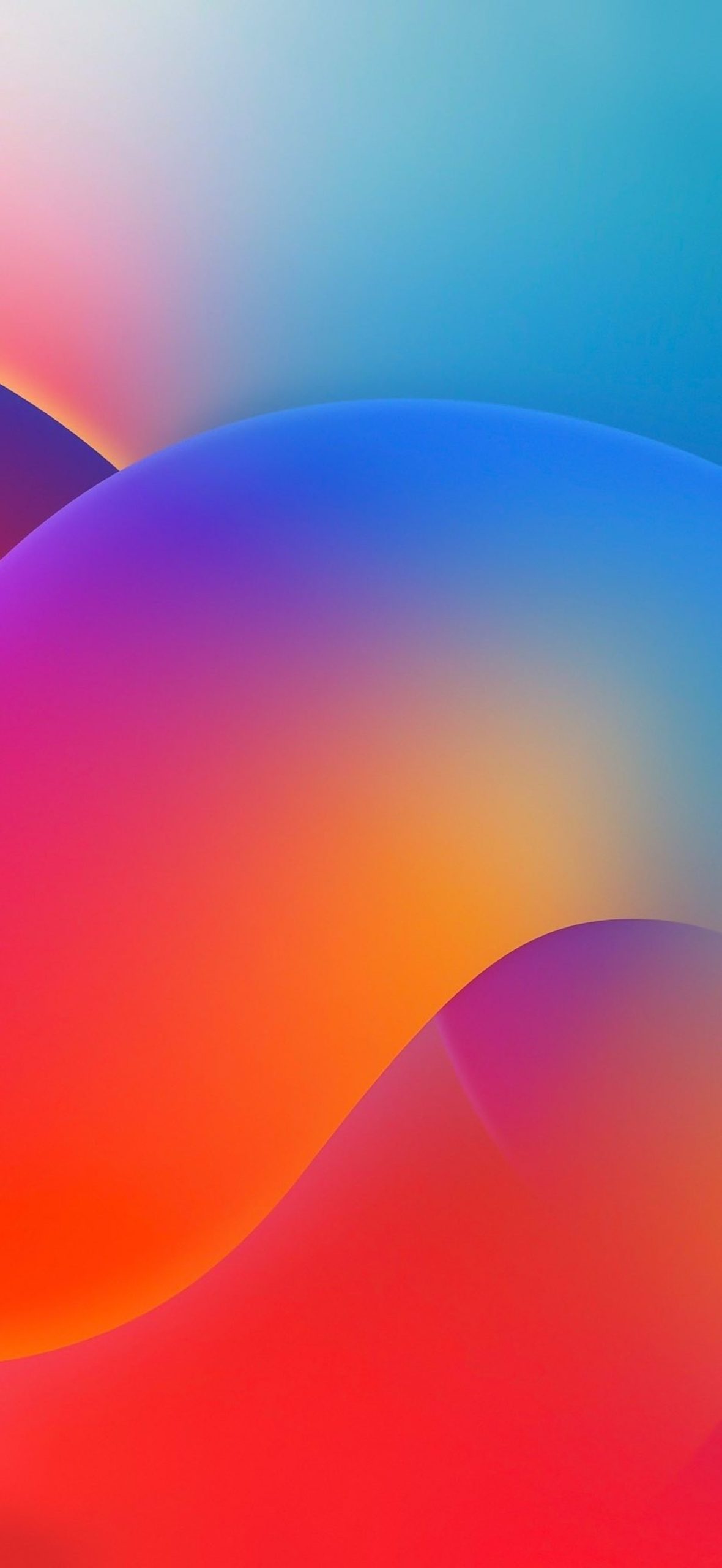 Onde astratte colorate sfumate, 1180x2560 Verticale, Mobile