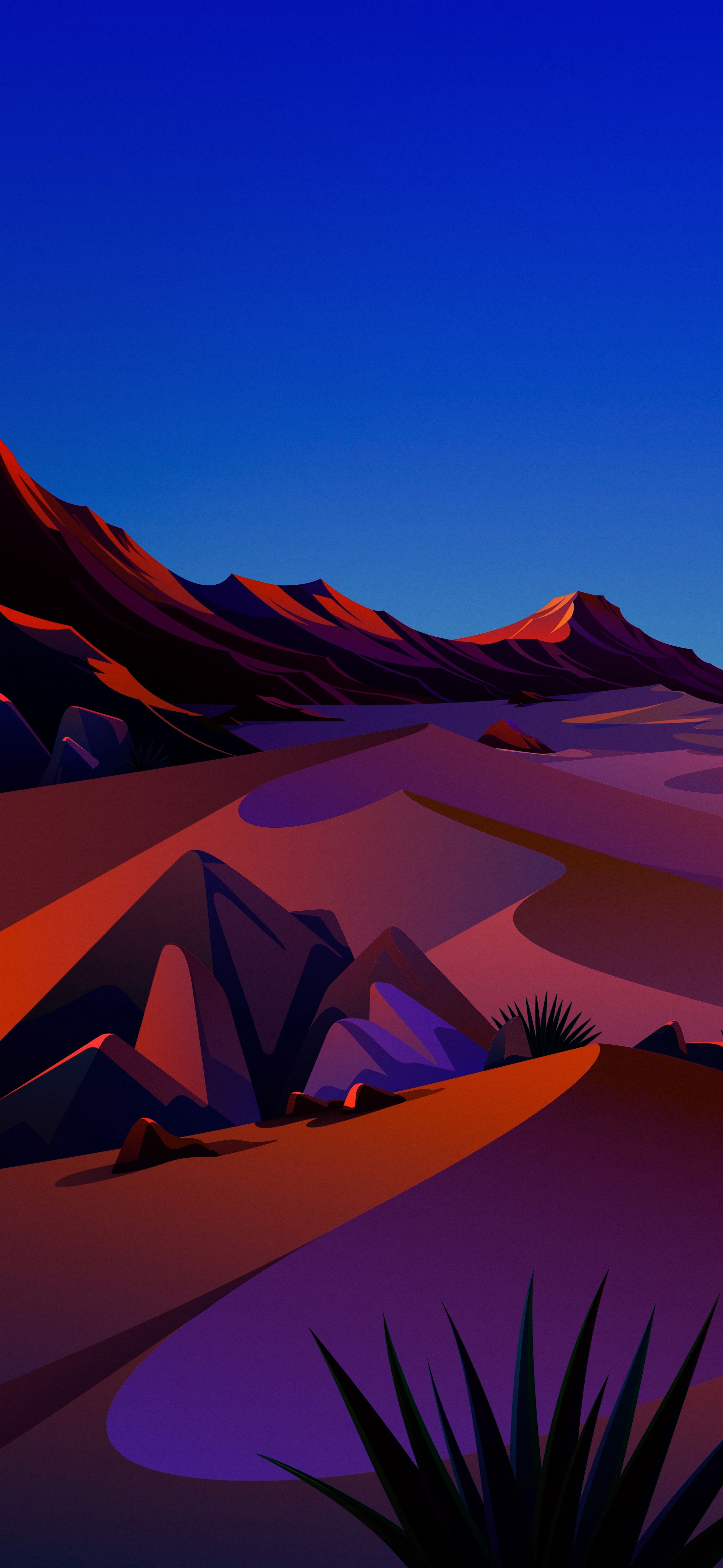 Deserto astratto al tramonto, 2773x6011 Verticale, Telefono