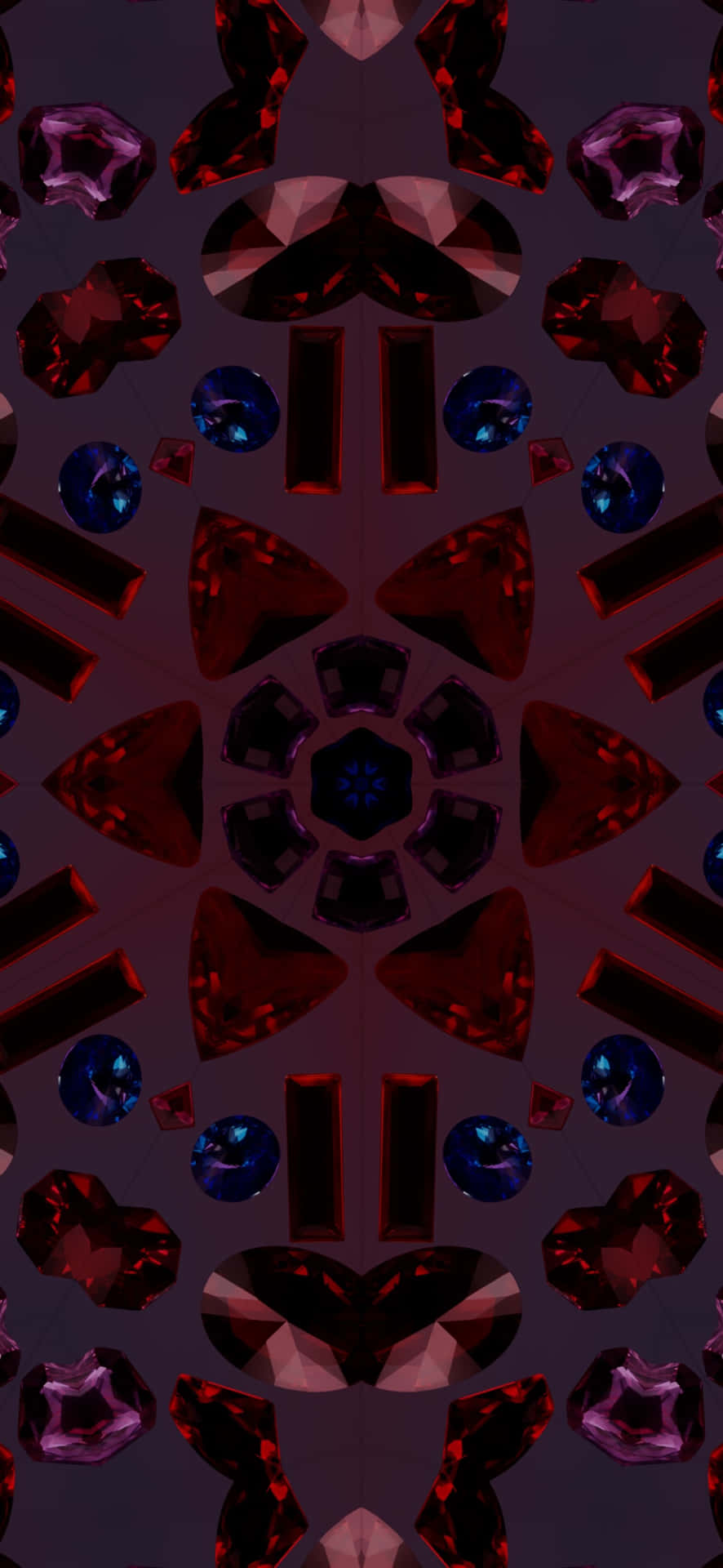 Mandala astratto gemme scure, 886x1920 Full HD Verticale, Samsung Galaxy