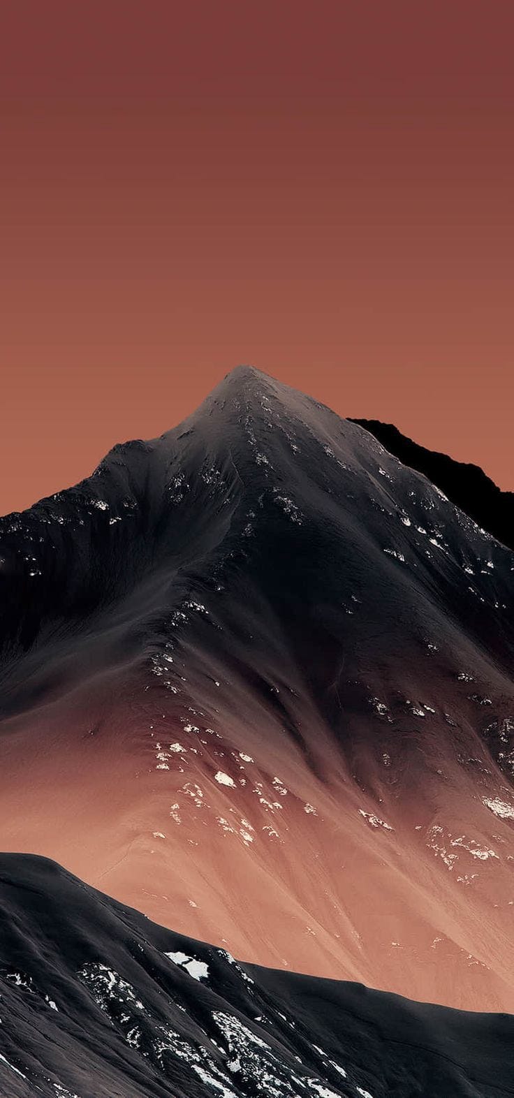 Montagna scura al tramonto, 736x1572 Full HD Verticale, iPhone