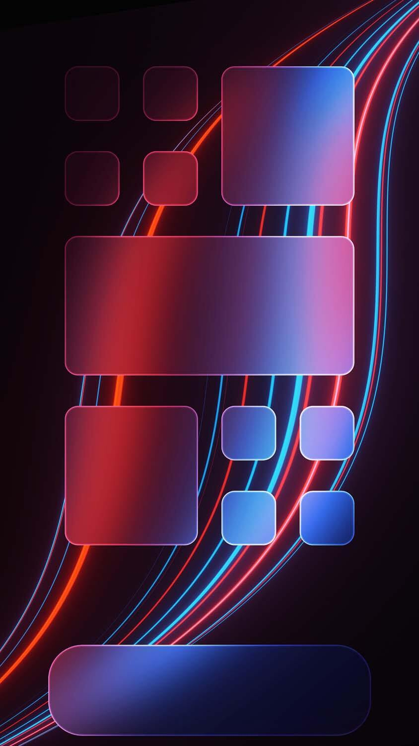 Sfondo astratto rosso blu neon, 844x1500 Verticale, Mobile