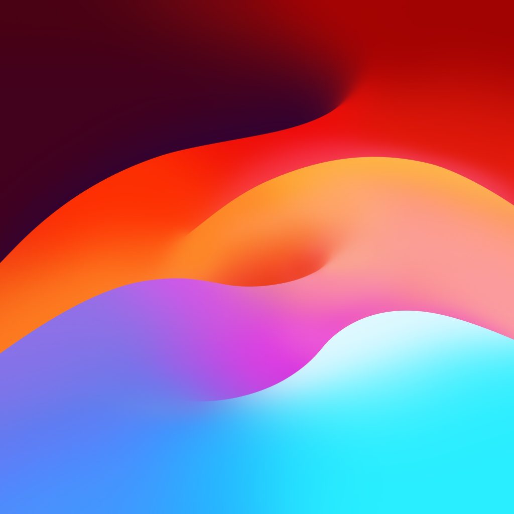Onde astratte multicolore sfumate, 1024x1024 HD, PC Desktop