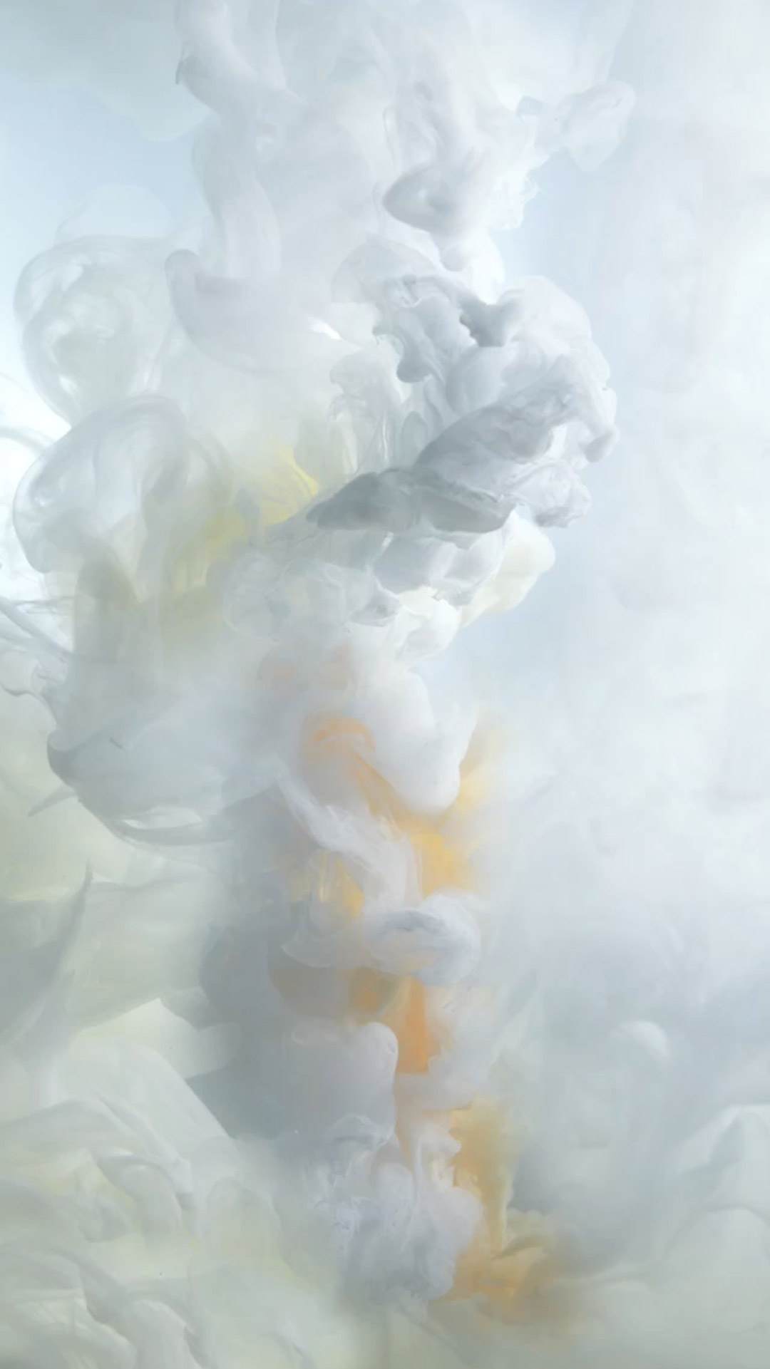 Fumo bianco astratto arancione, 1080x1921 Full HD Verticale, iPhone Plus