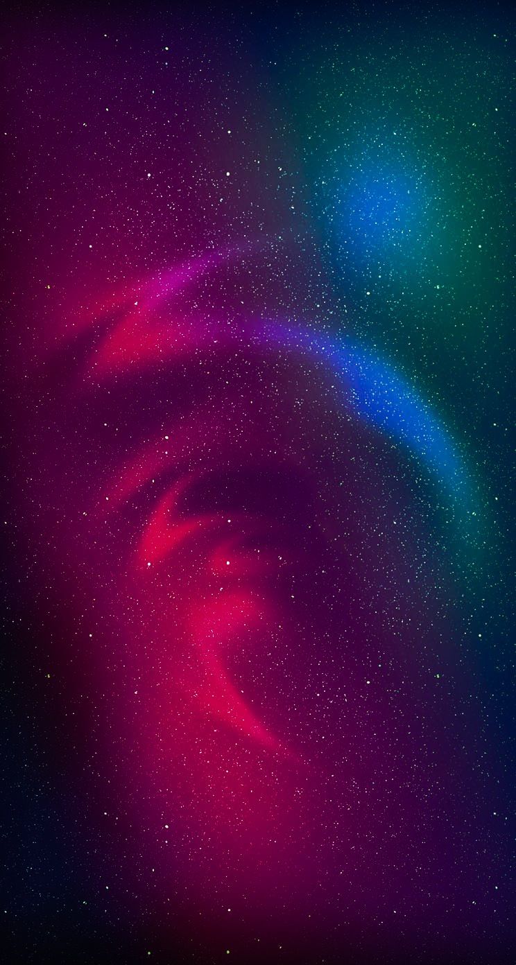 Nebulosa astratta colorata, 744x1392 Full HD Verticale, iPhone Air