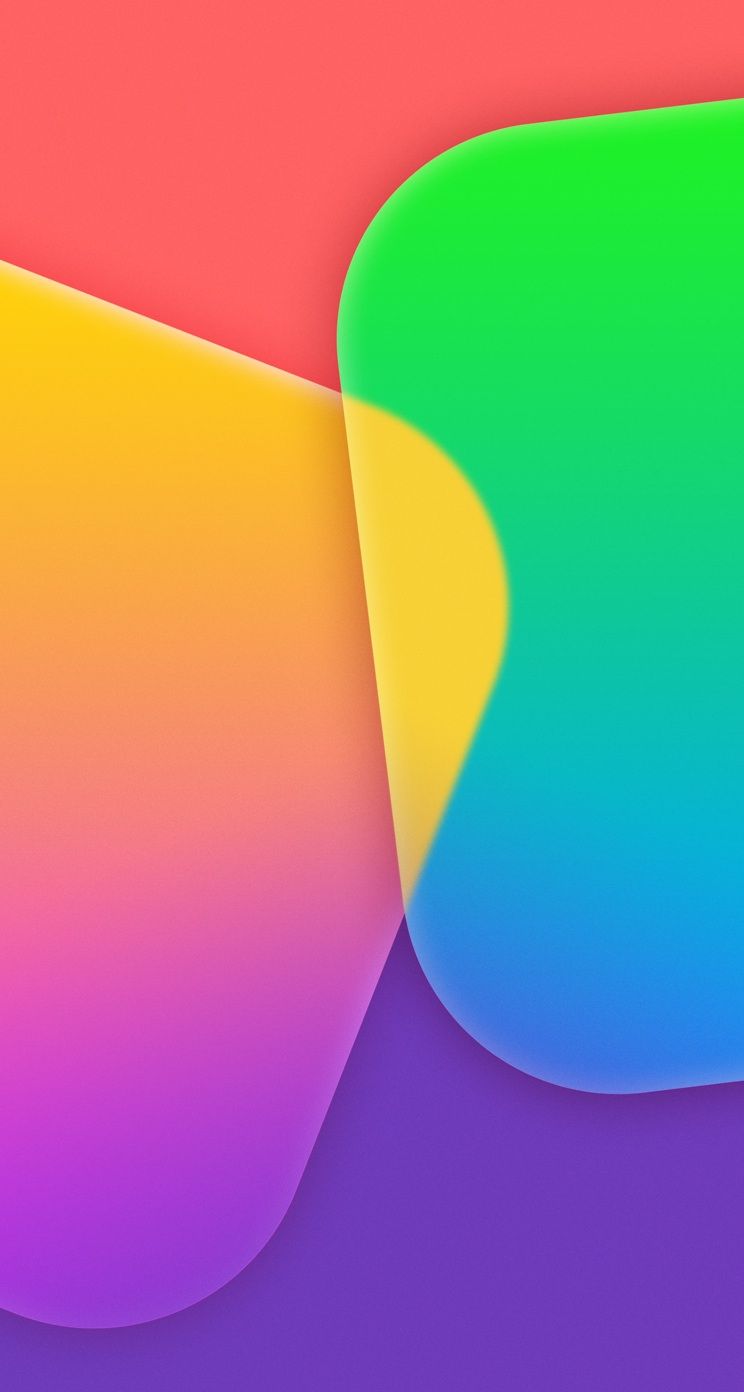 Forme astratte multicolori sfumate, 744x1392 Verticale, iPhone Plus