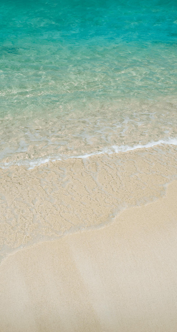 Spiaggia sabbia e mare turchese, 744x1392 Verticale, iPhone Air