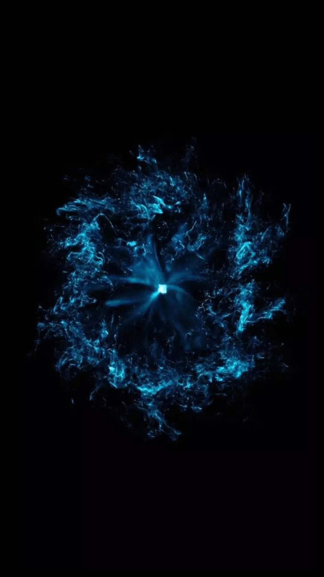 Esplosione blu astratta scura, 1080x1920 Full HD Verticale, iPhone Pro Max