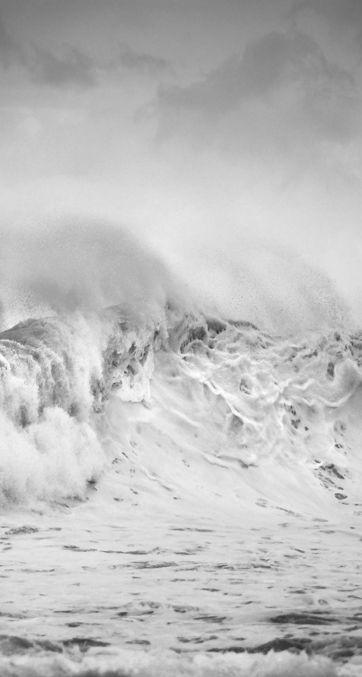 Onda oceano bianco e nero, 744x1392 Full HD Verticale, iPhone Air